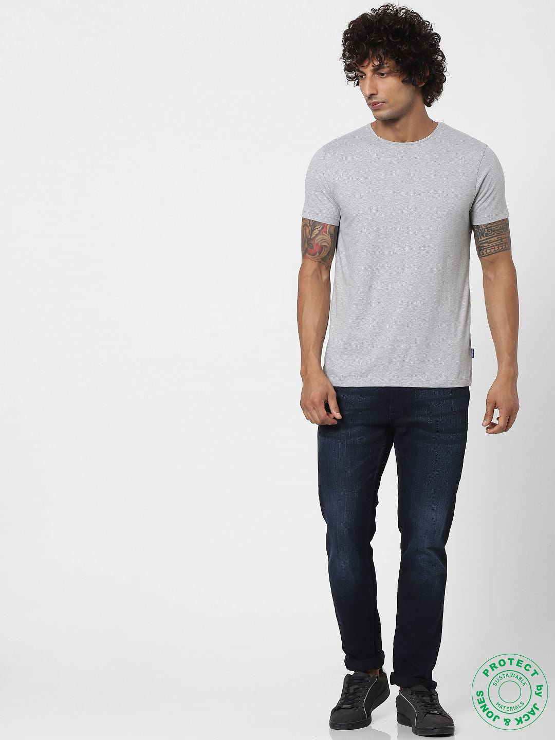 Grey Crew Neck T-shirt