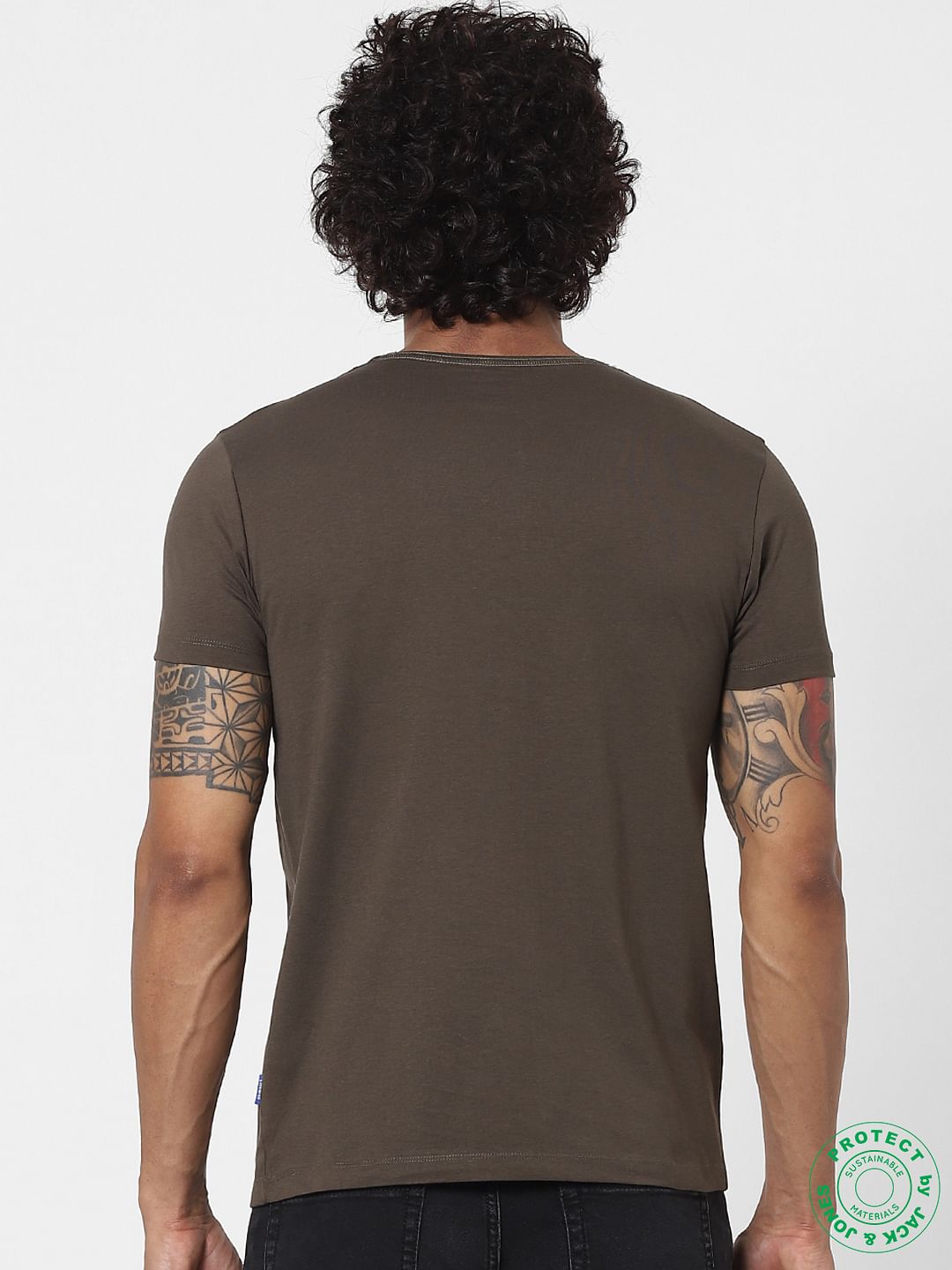 Brown Crew Neck T-shirt