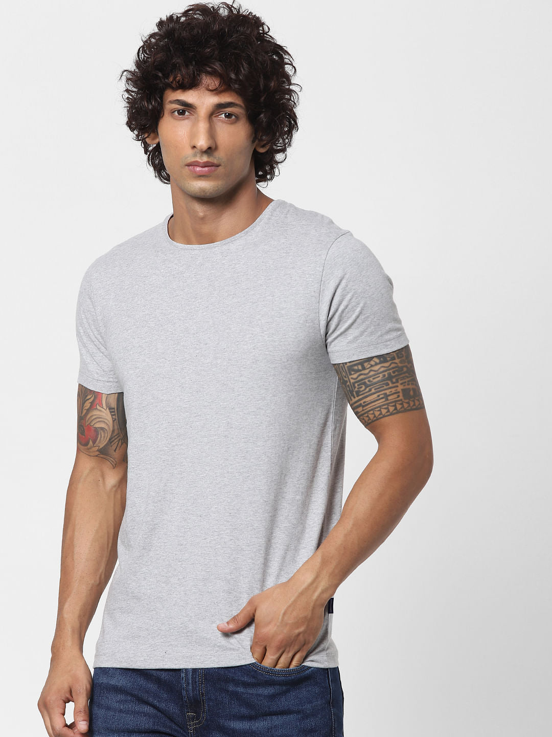 Grey Crew Neck T-shirt