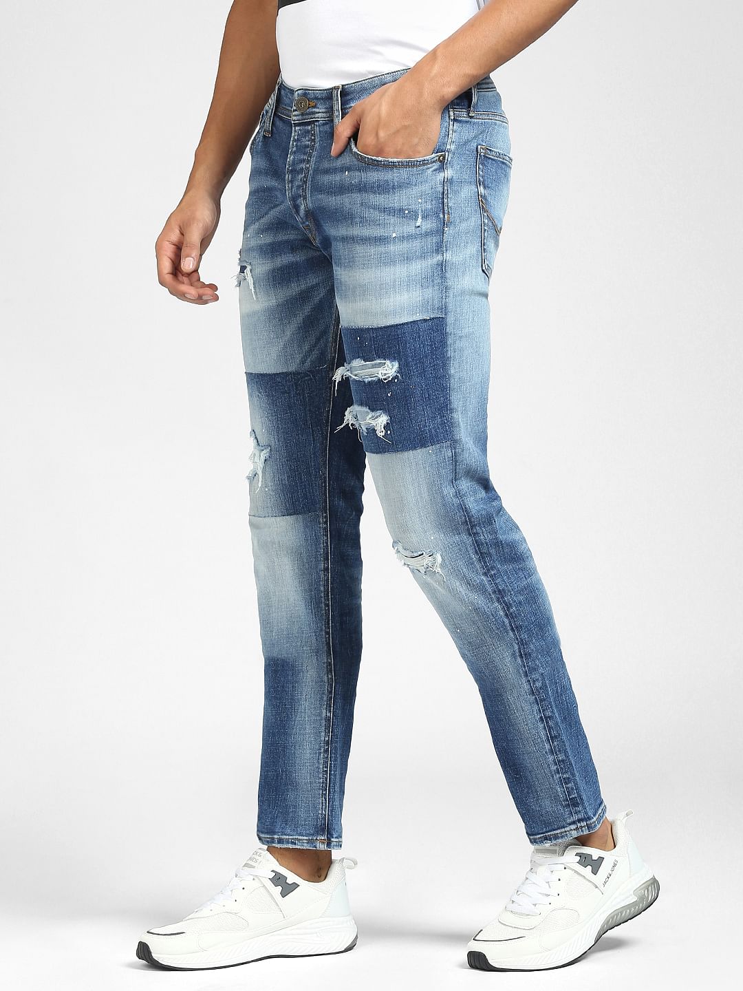 Blue Low Rise Glenn Slim Fit Jeans