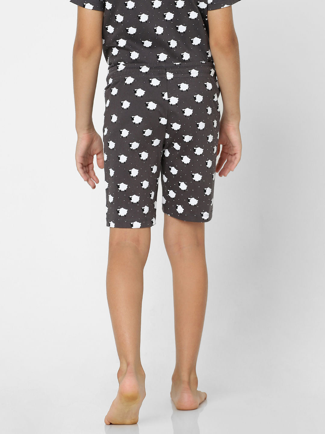 Boys Grey T-shirt & Shorts Sleepwear Set