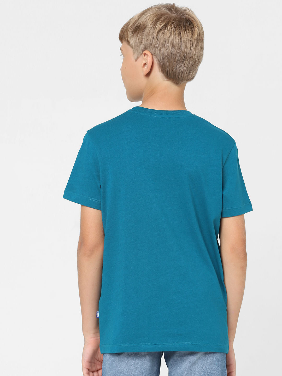 Boys Green Logo Print T-shirt