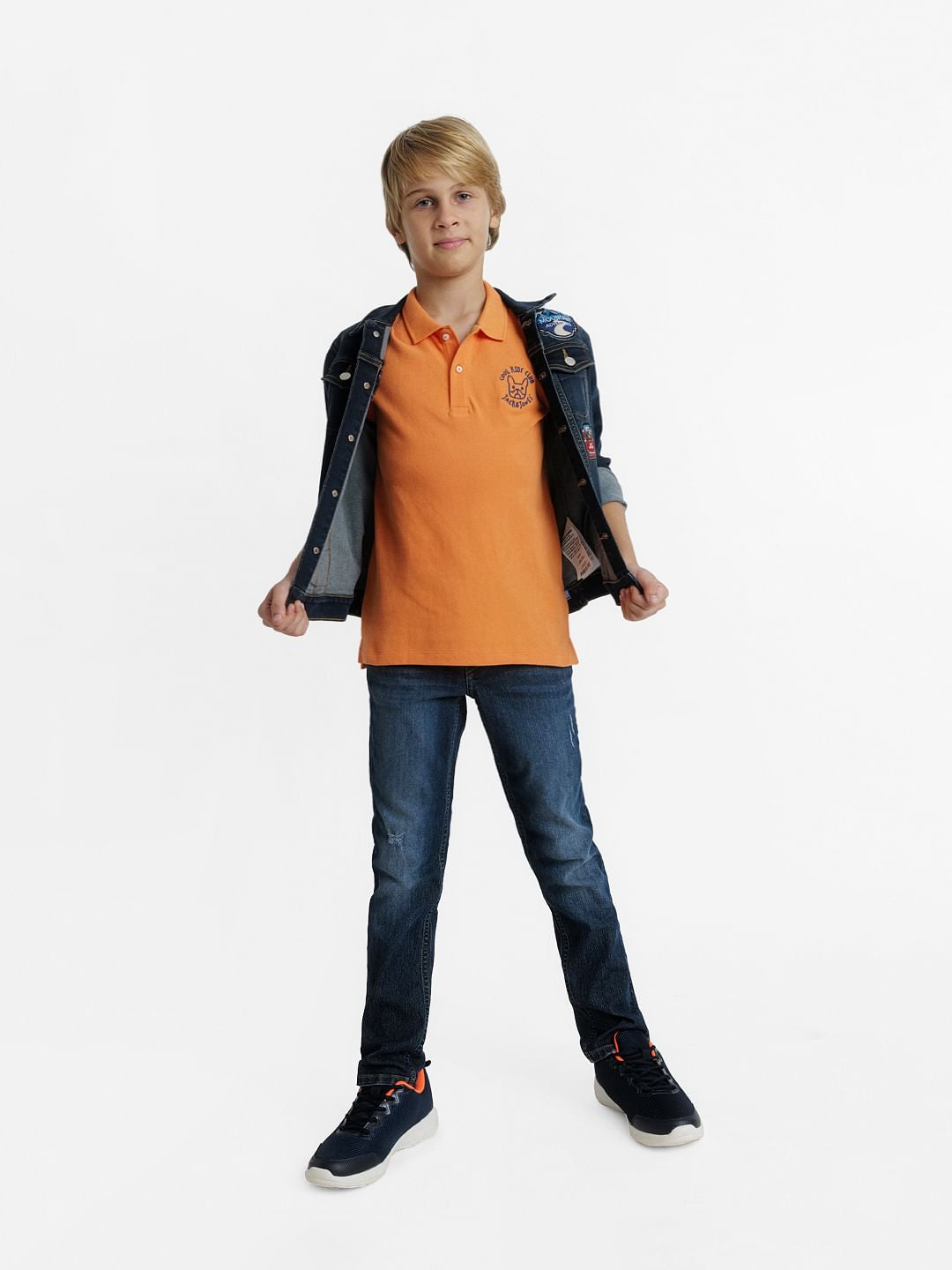 Orange Polo Neck T-shirt - 4/5Y