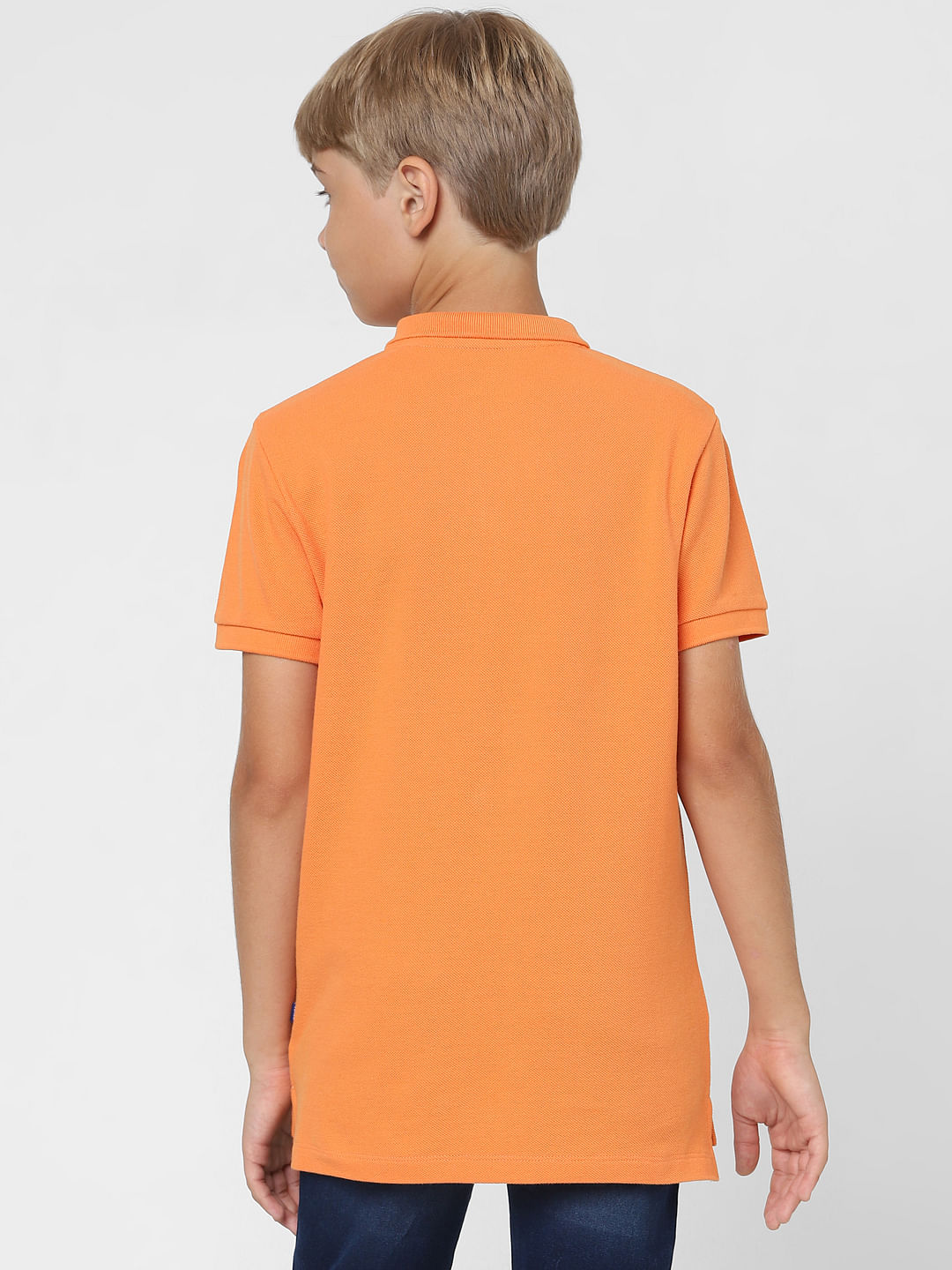 Boys Orange Polo T-shirt