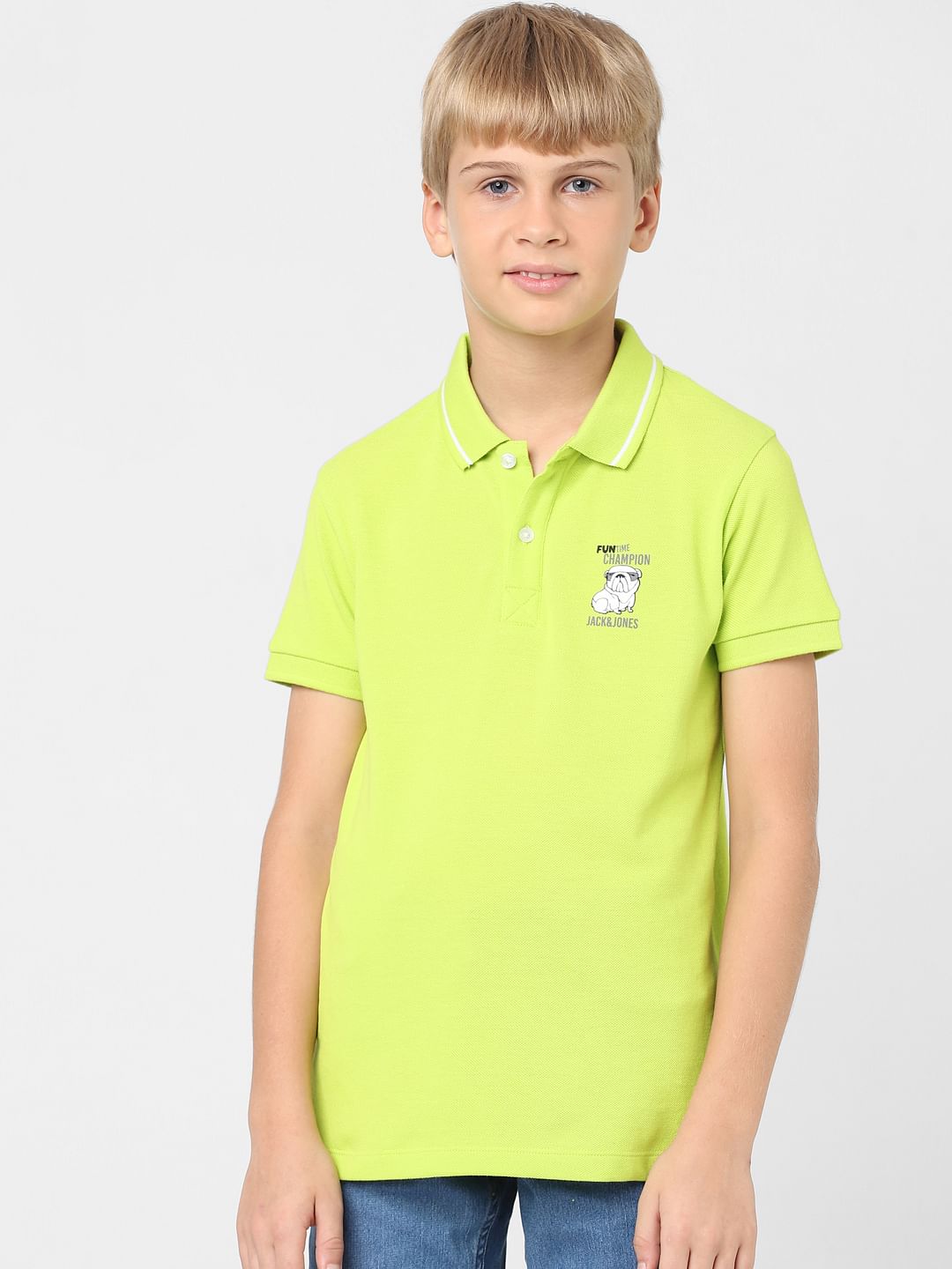 Boys Green Polo T-shirt