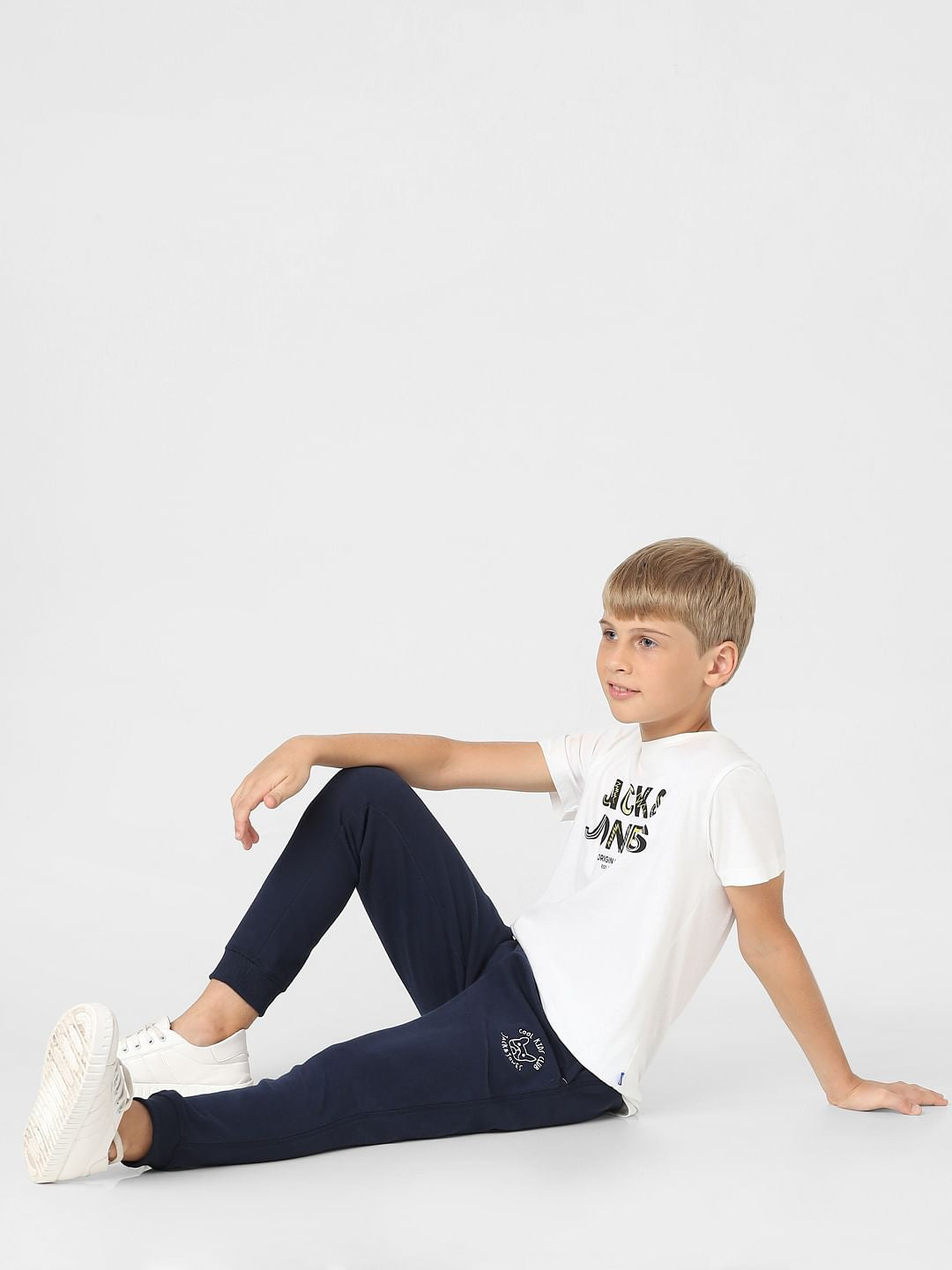 Boys Blue Mid Rise Sweatpants - 4/5Y