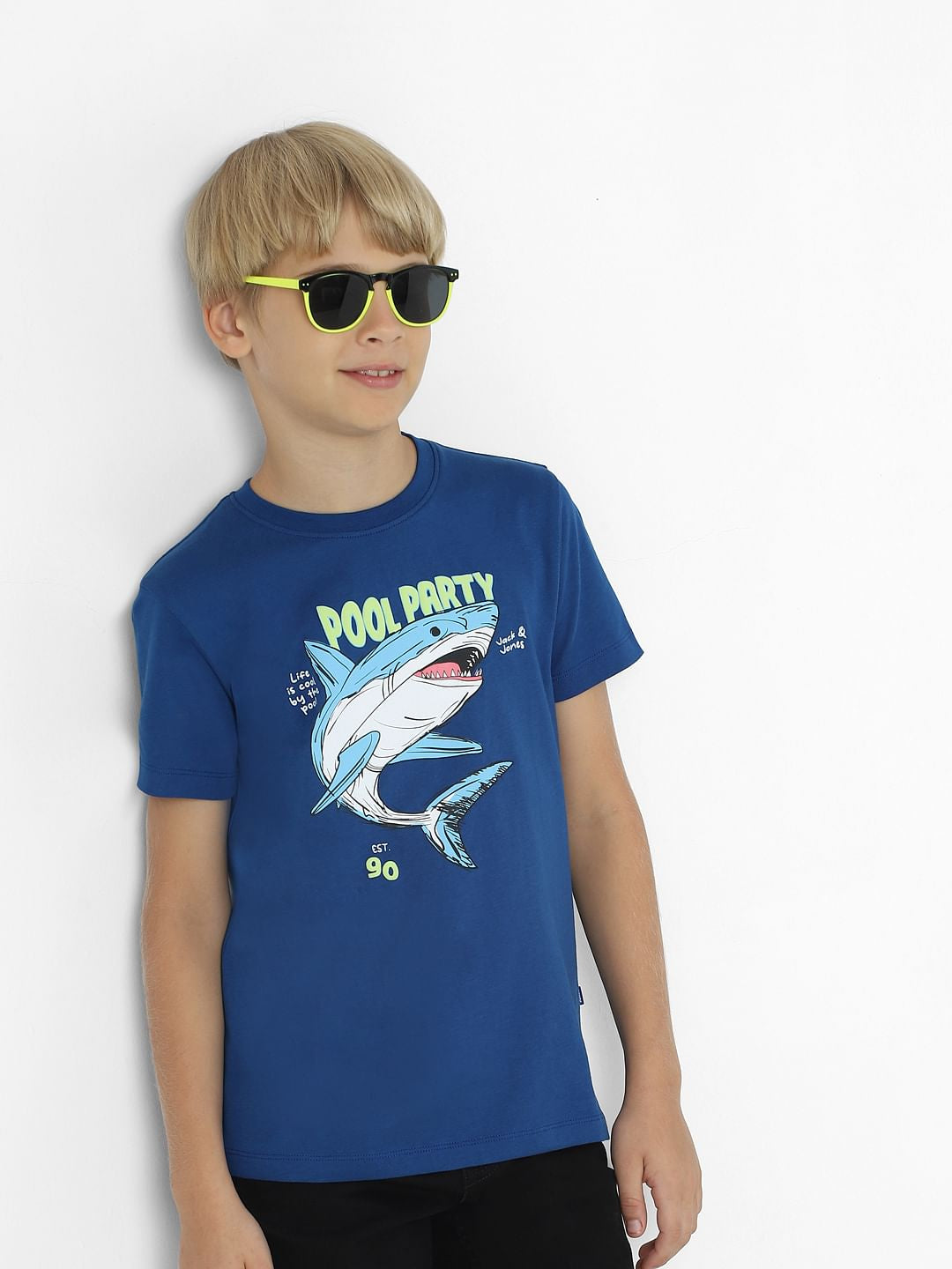 BOYS Blue Graphic Print T-shirt - 4/5Y
