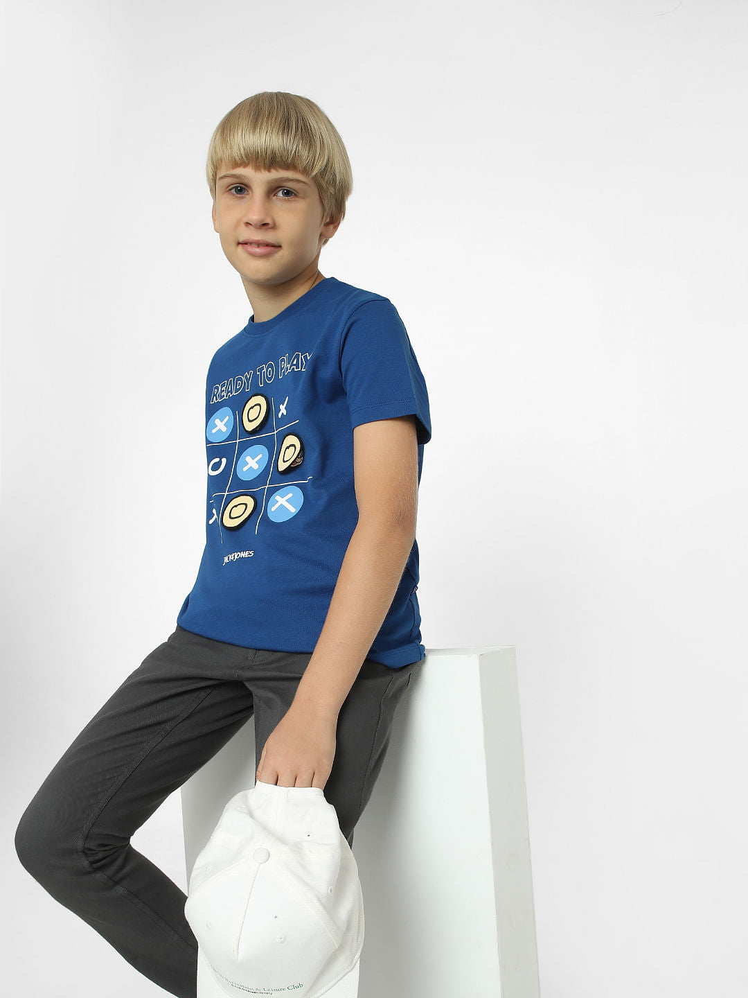 BOYS Blue Graphic Print T-shirt - 4/5Y