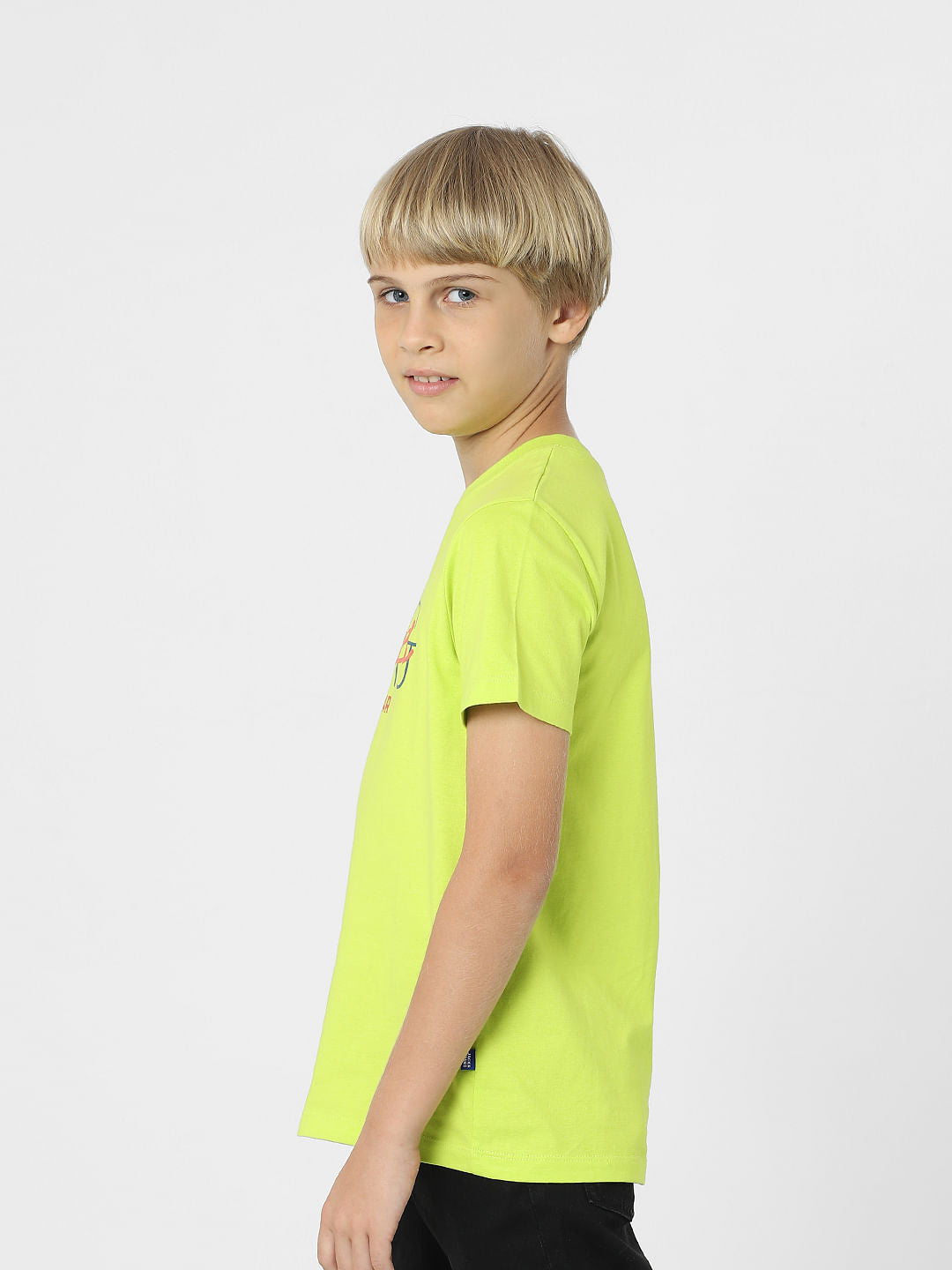 BOYS Green Logo Print T-shirt