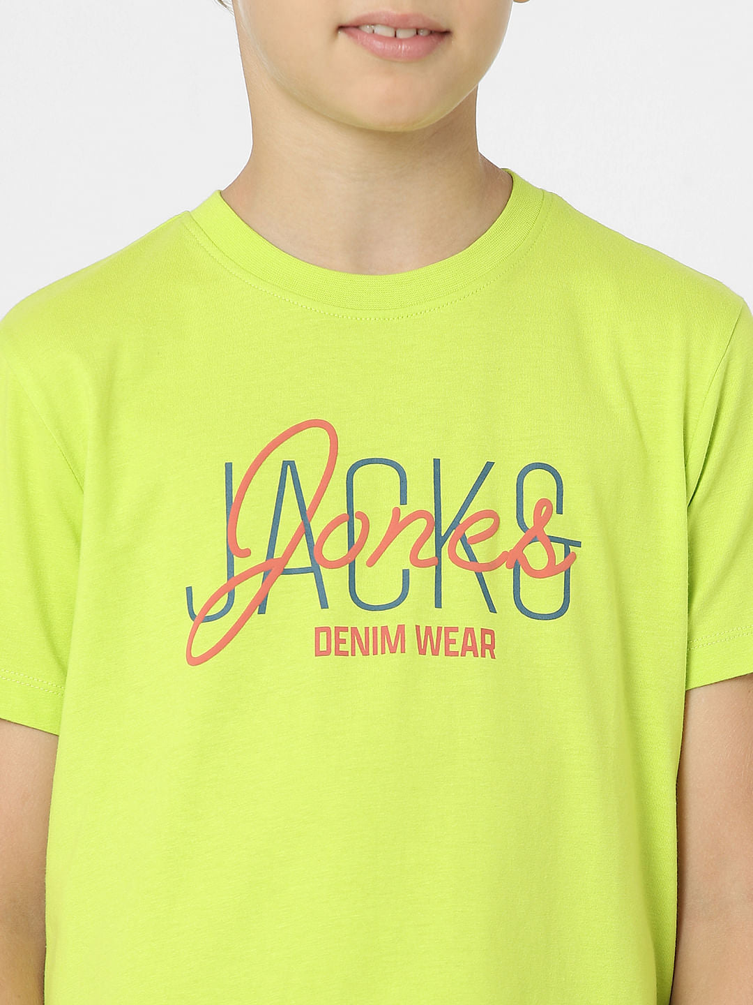 BOYS Green Logo Print T-shirt