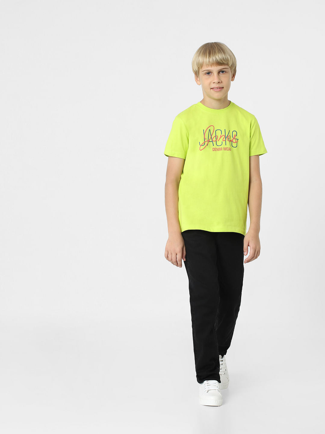 BOYS Green Logo Print T-shirt