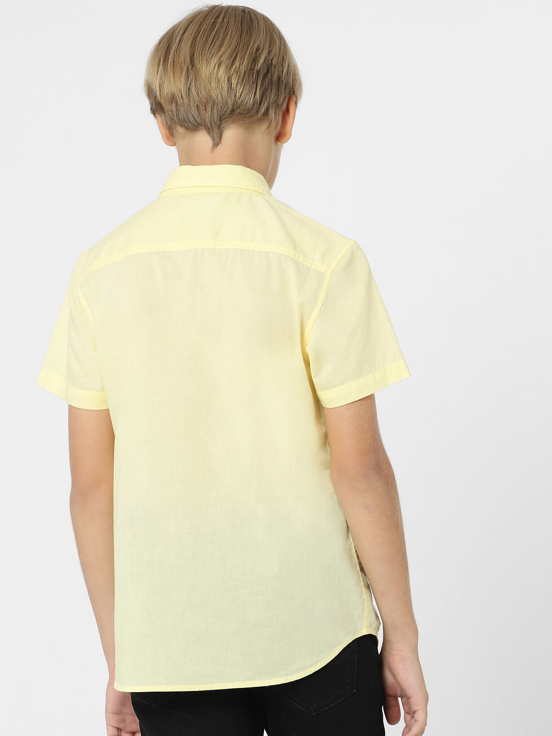 BOYS Yellow Short Sleeves Shirt