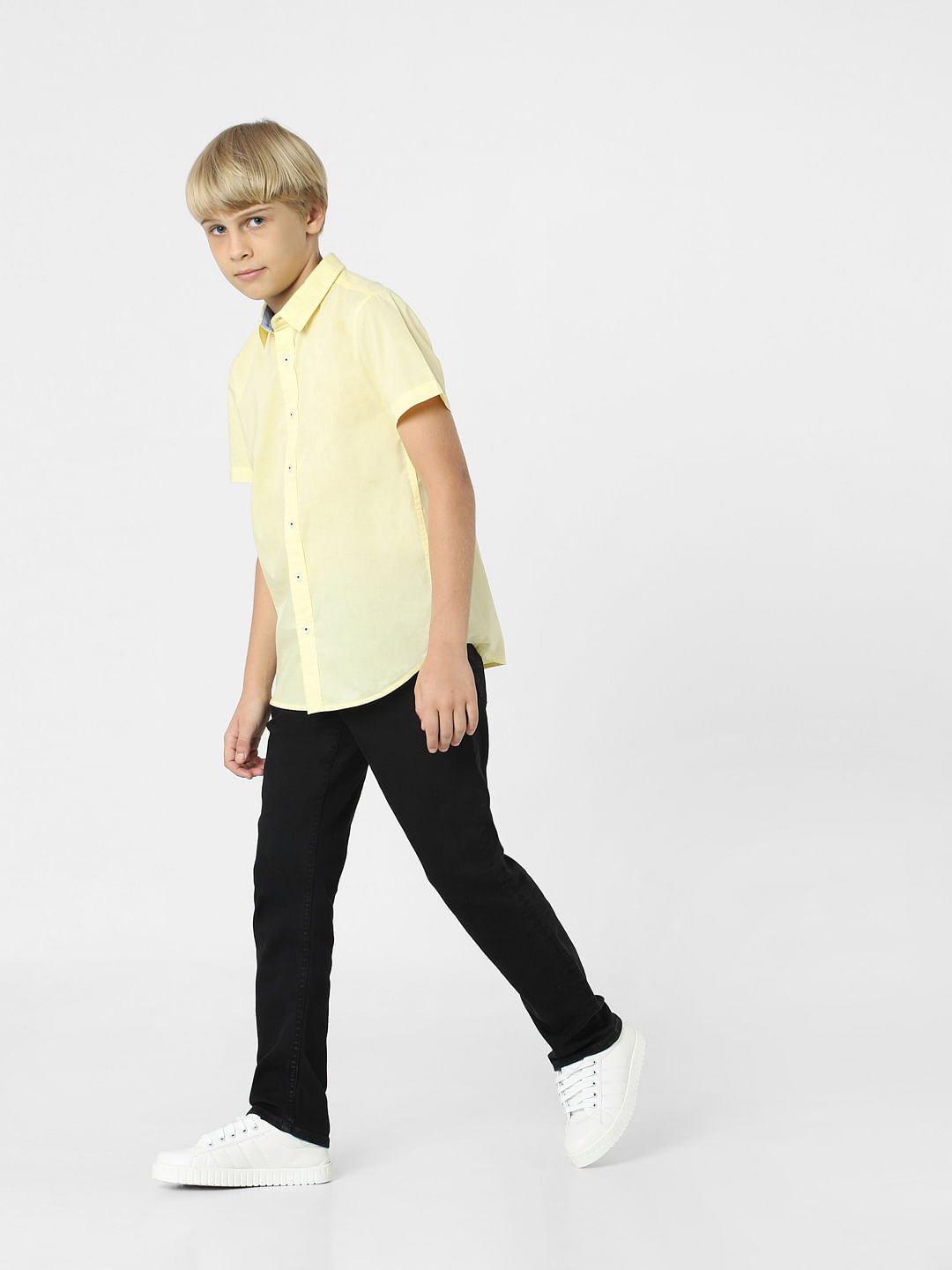 BOYS Yellow Short Sleeves Shirt