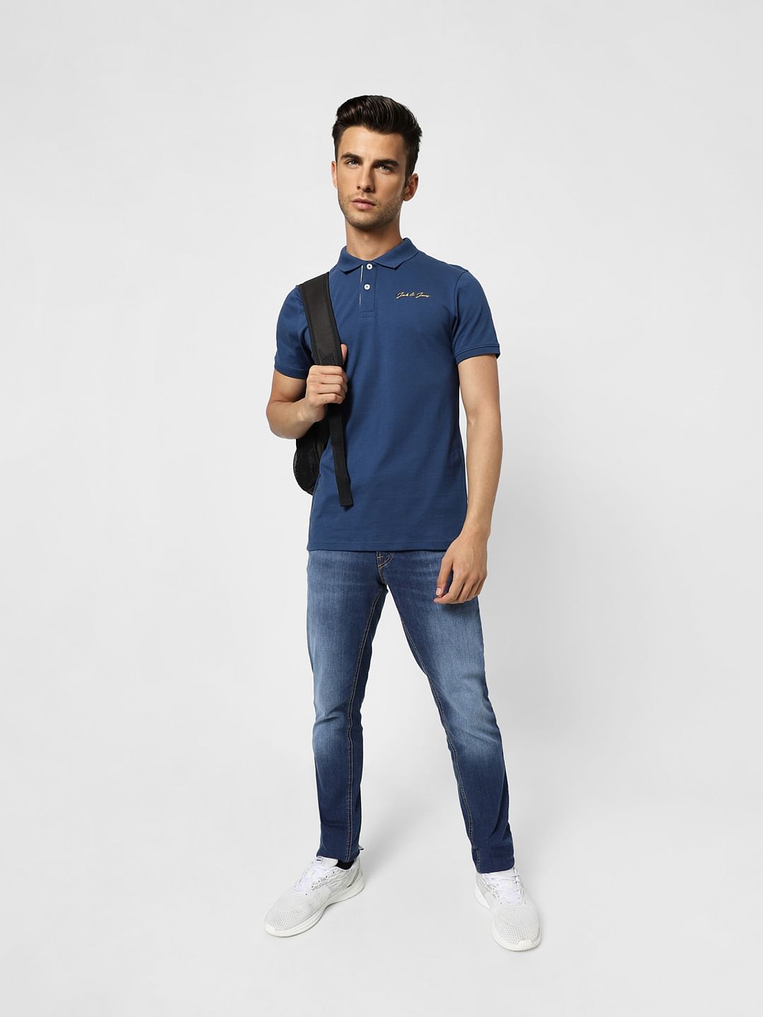Dark Blue Polo T-shirt - S