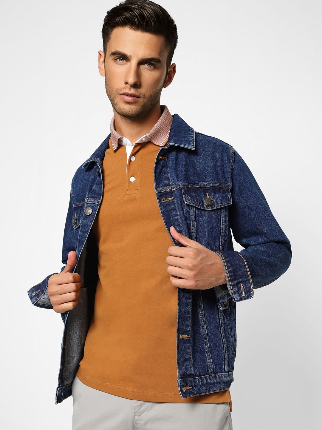 Brown Contrast Tipping Polo T-shirt - S