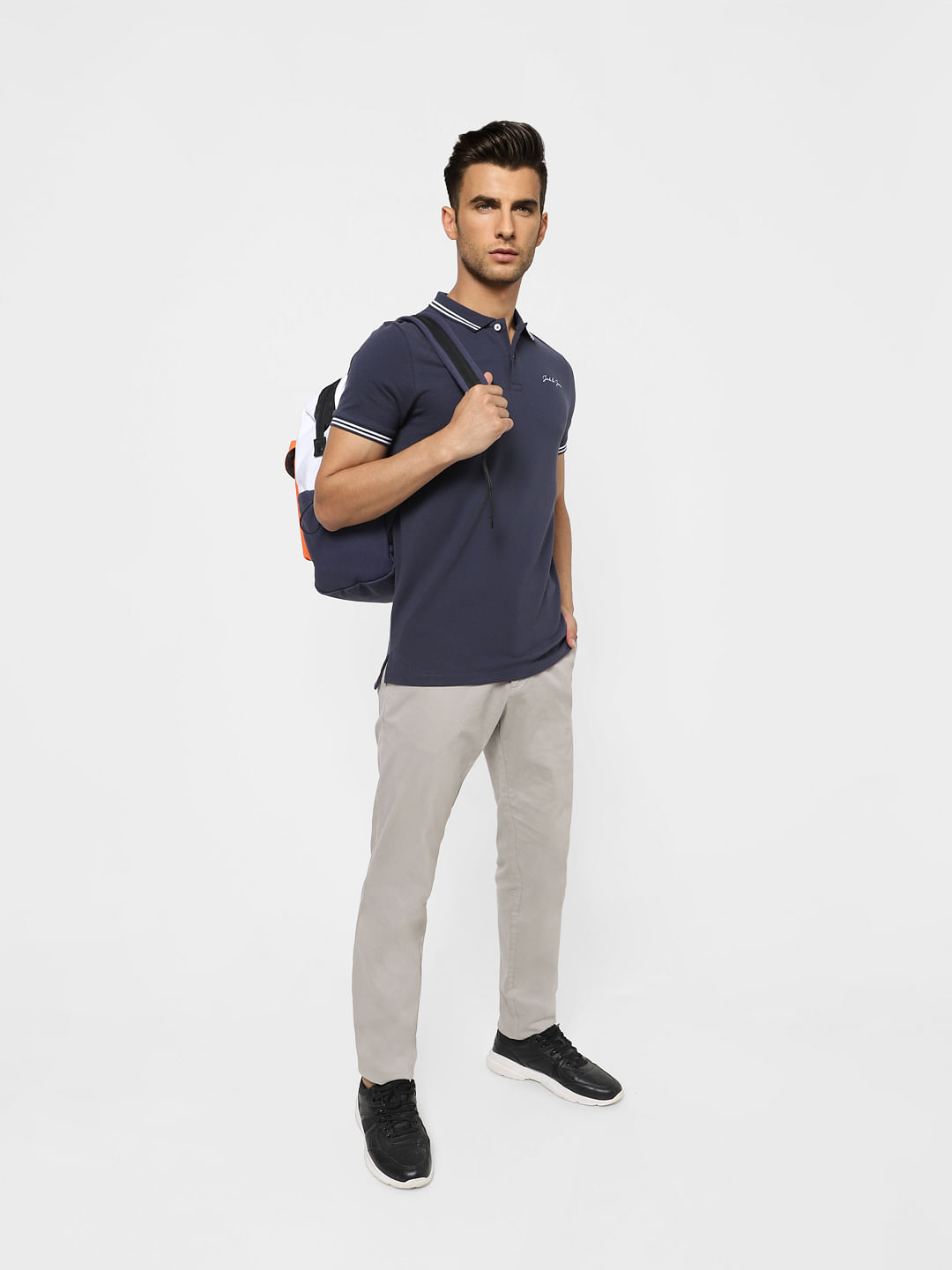 Navy Blue Polo T-shirt - S