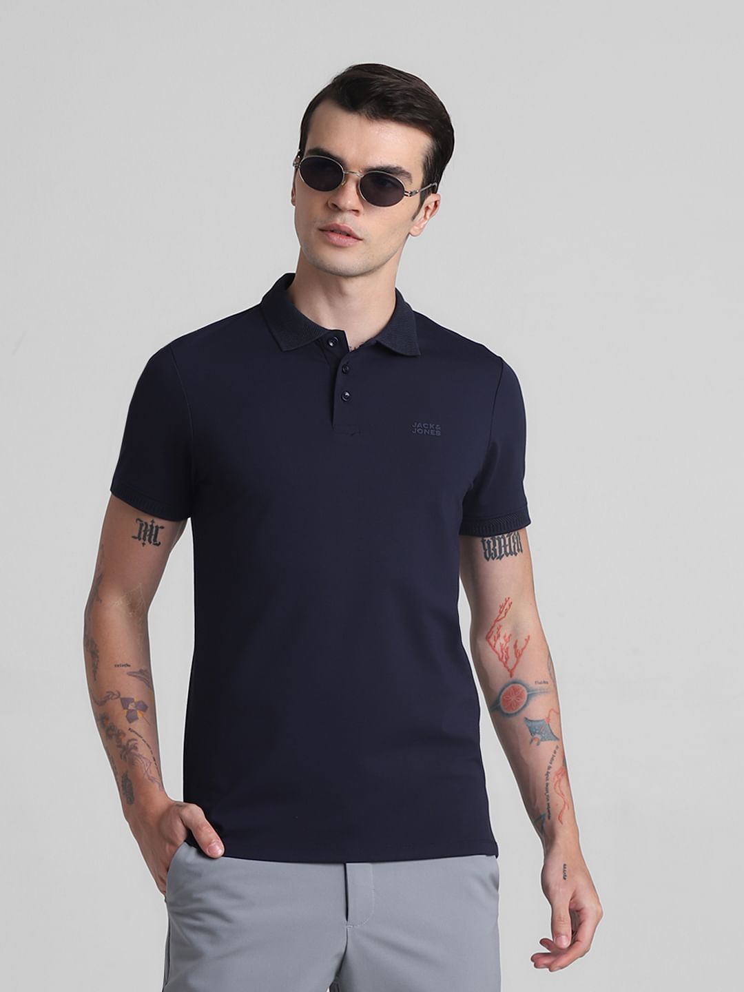 Dark Blue Polo T-shirt - S