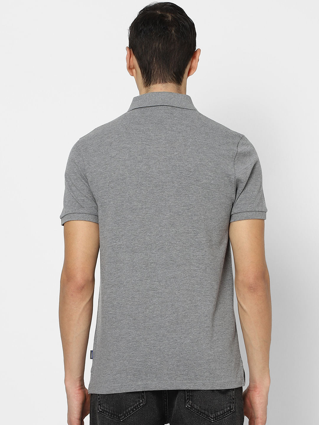 Grey Polo Neck T-shirt