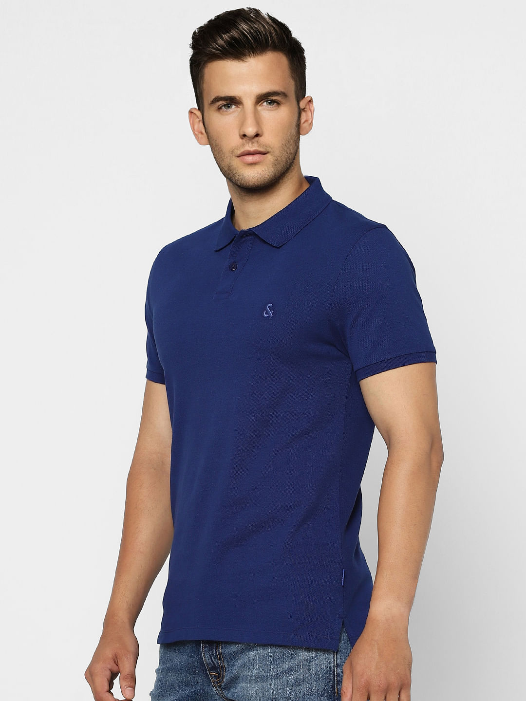 Blue Polo Neck T-shirt