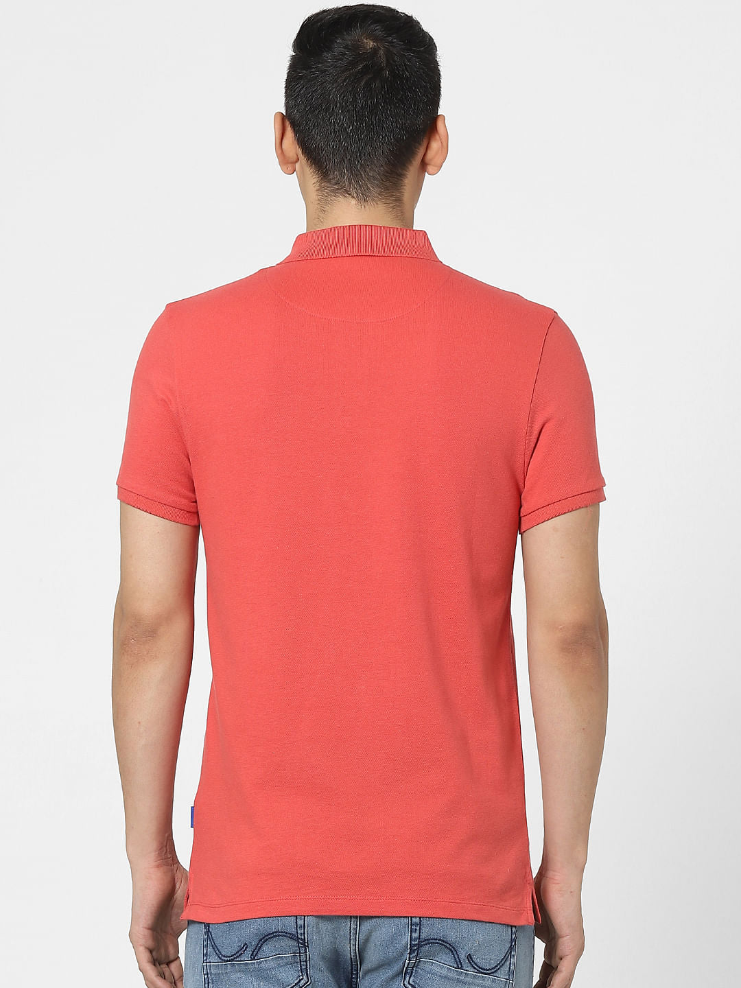 Coral Polo Neck T-shirt