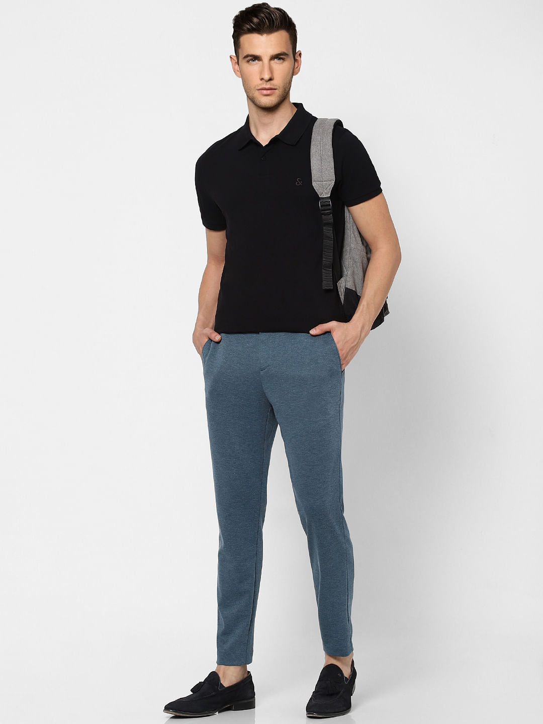 Black Polo Neck T-shirt