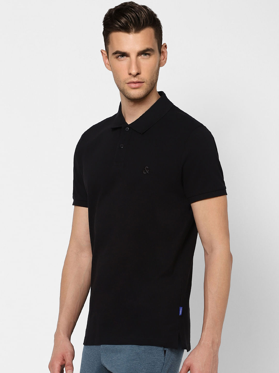 Black Polo Neck T-shirt