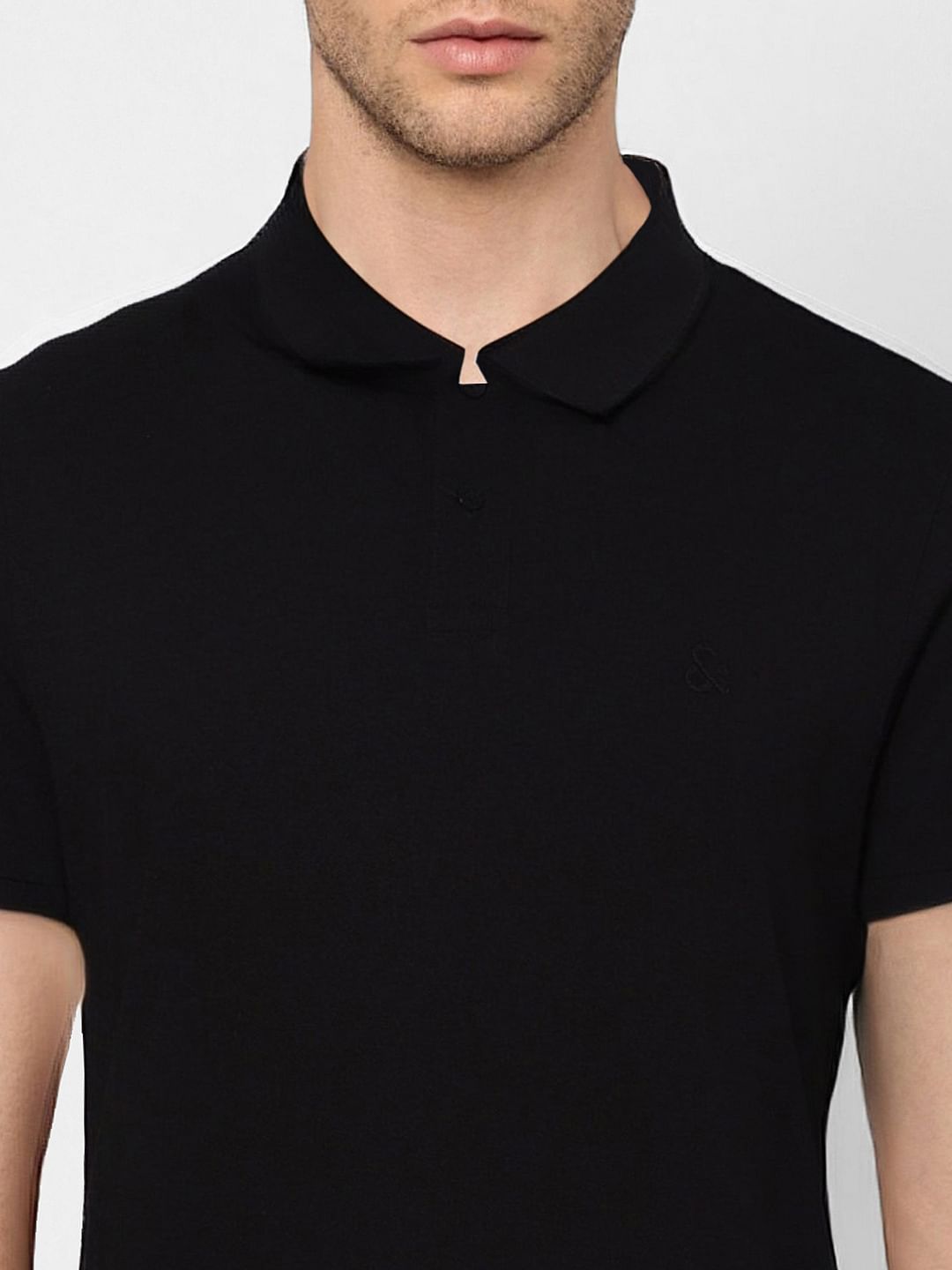 Black Polo Neck T-shirt