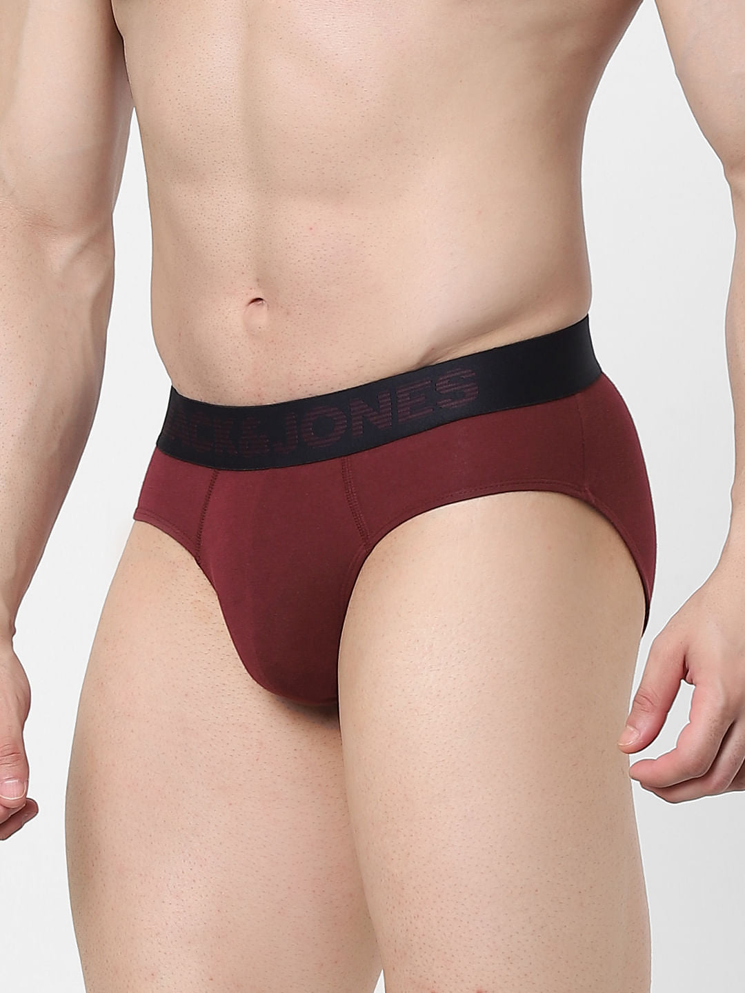Maroon Logo Print Briefs