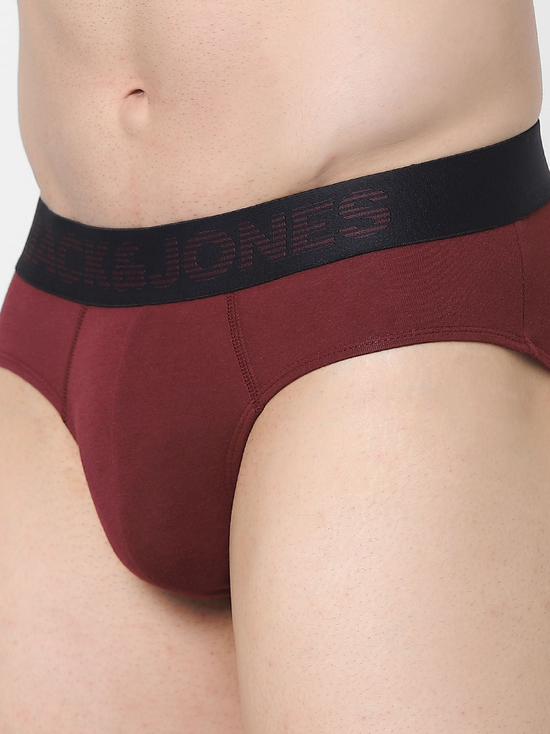 Maroon Logo Print Briefs