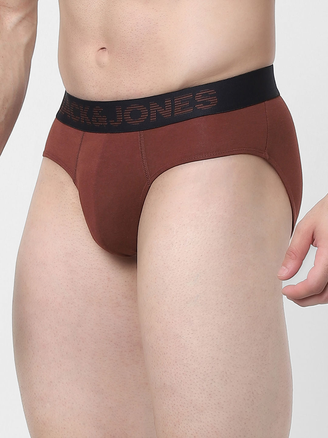 Brown Logo Print Briefs