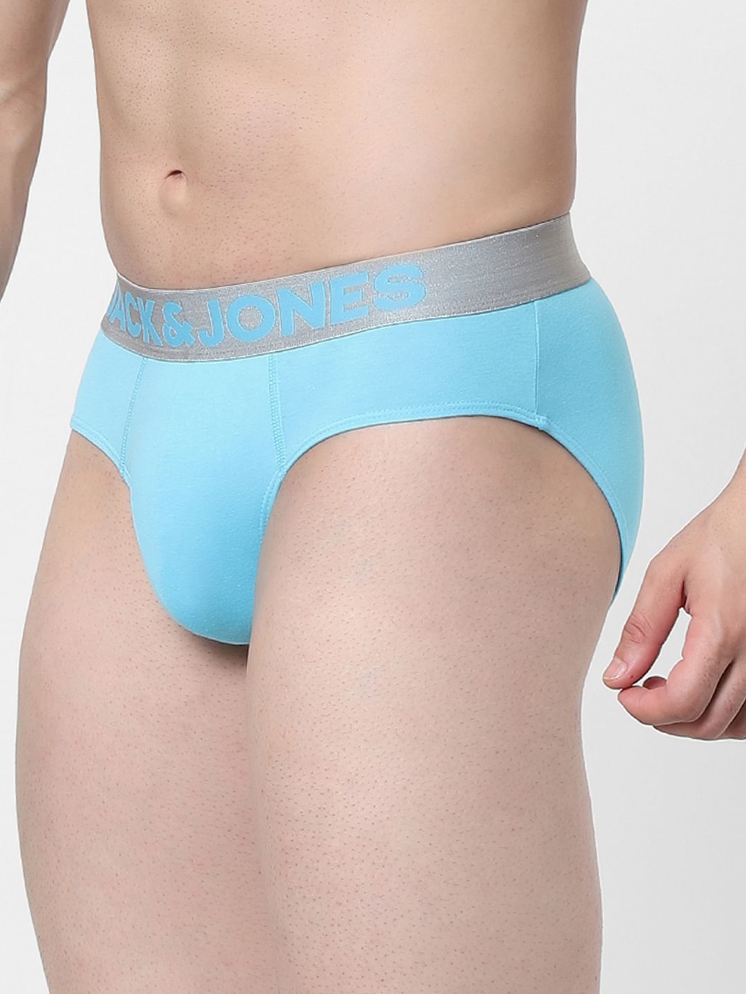 Blue Logo Print Briefs