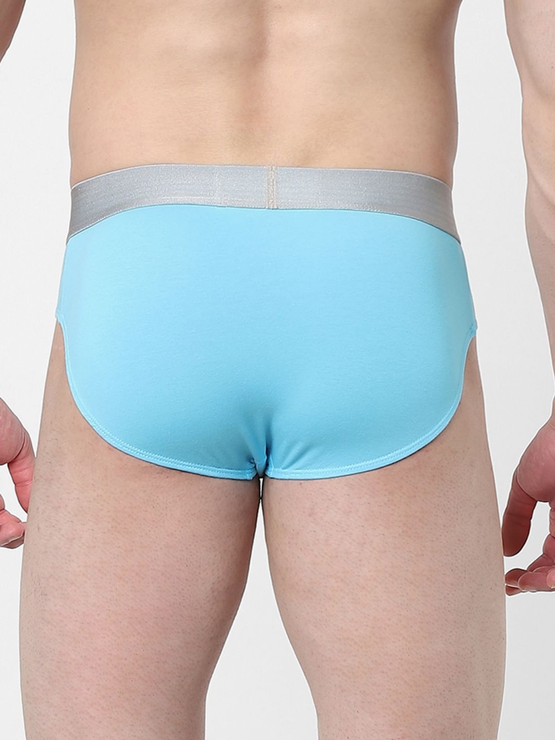 Blue Logo Print Briefs