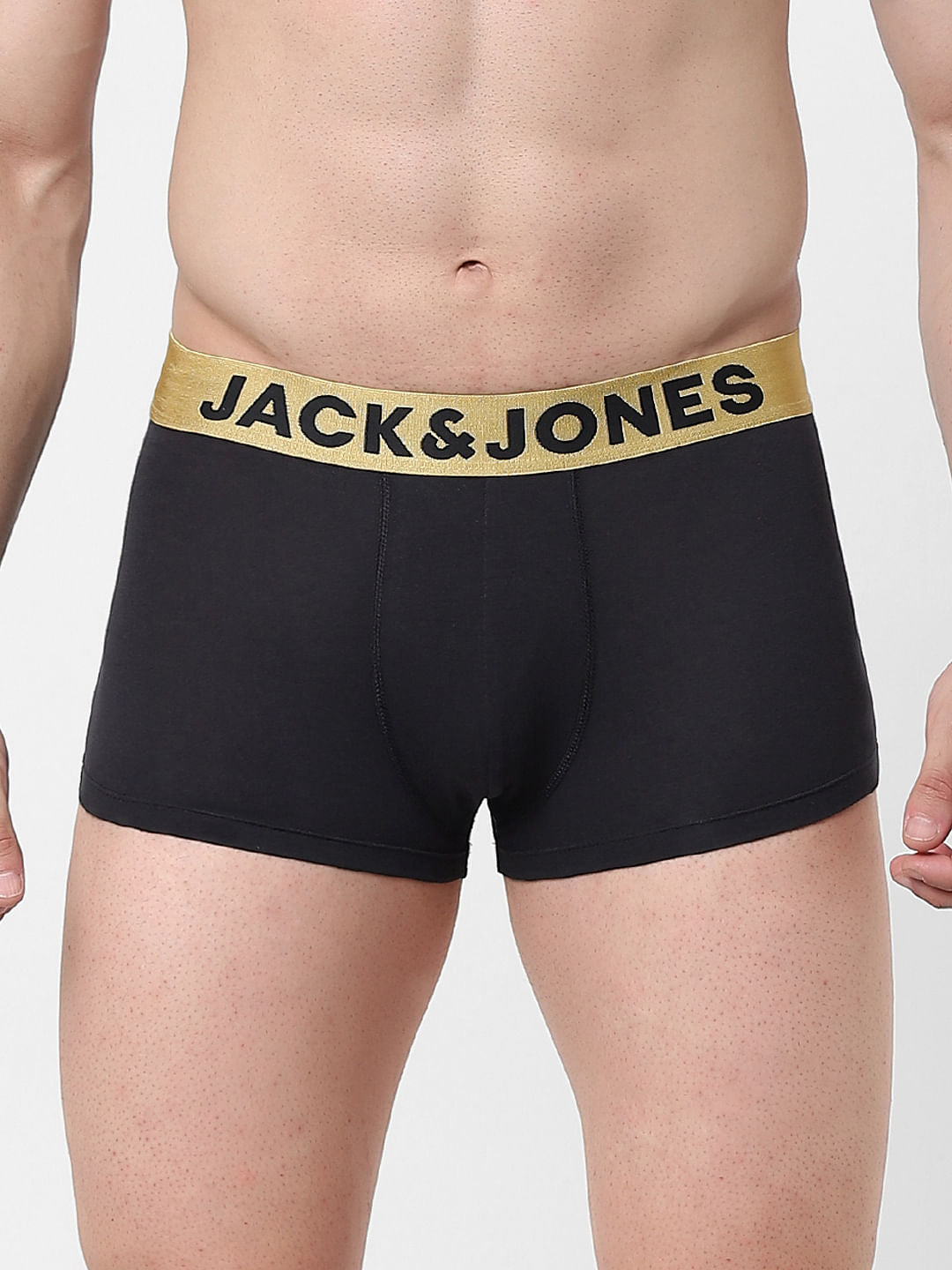 Black Logo Print Trunks