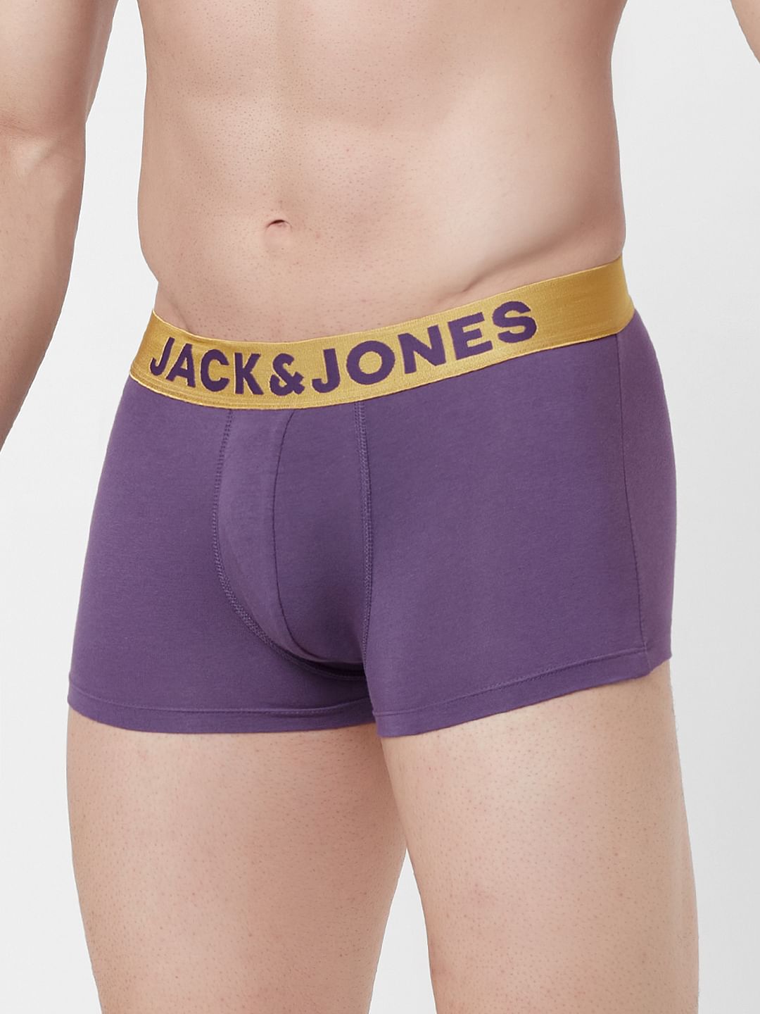 Purple Logo Print Trunks