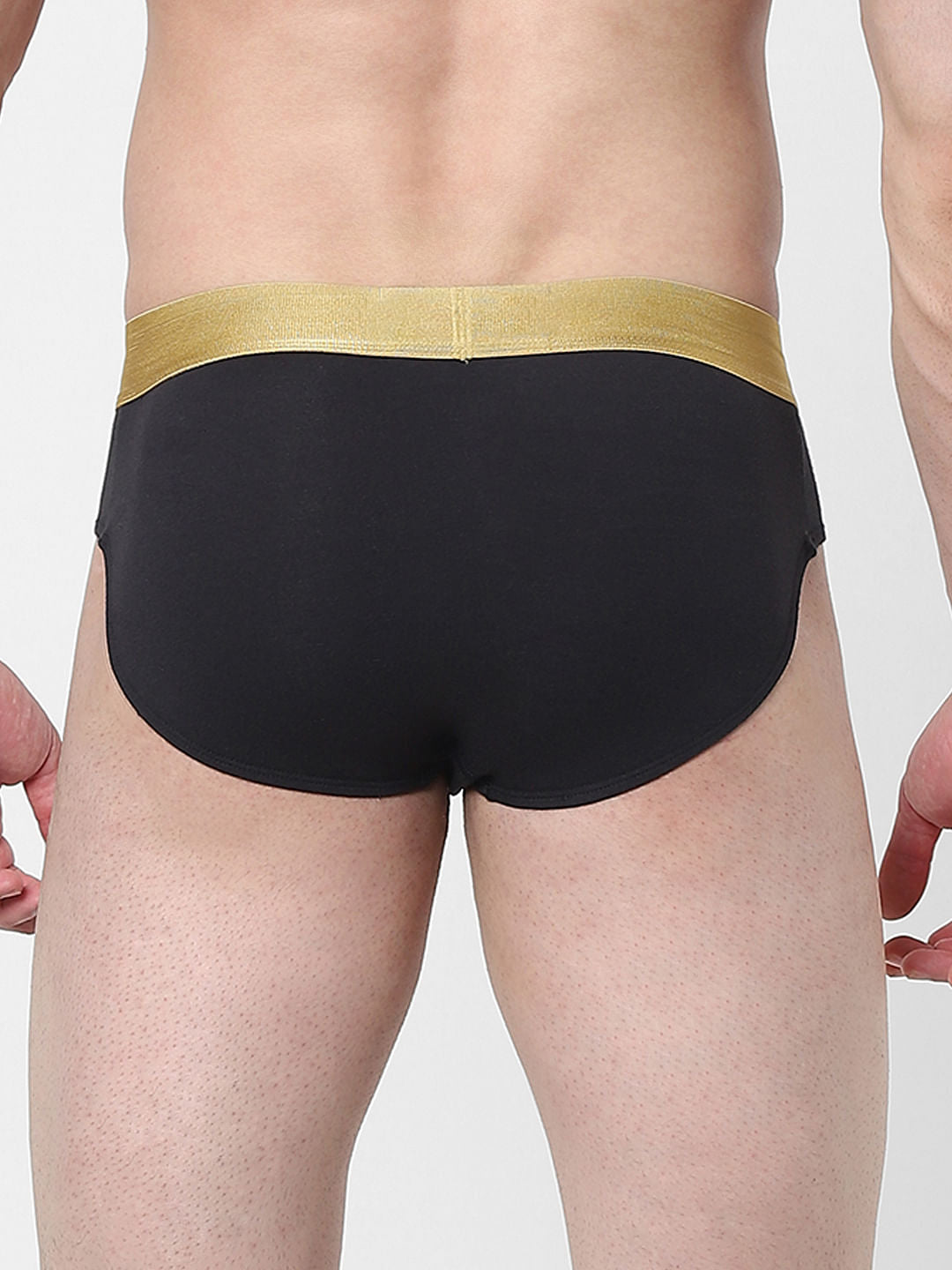 Black Logo Print Briefs