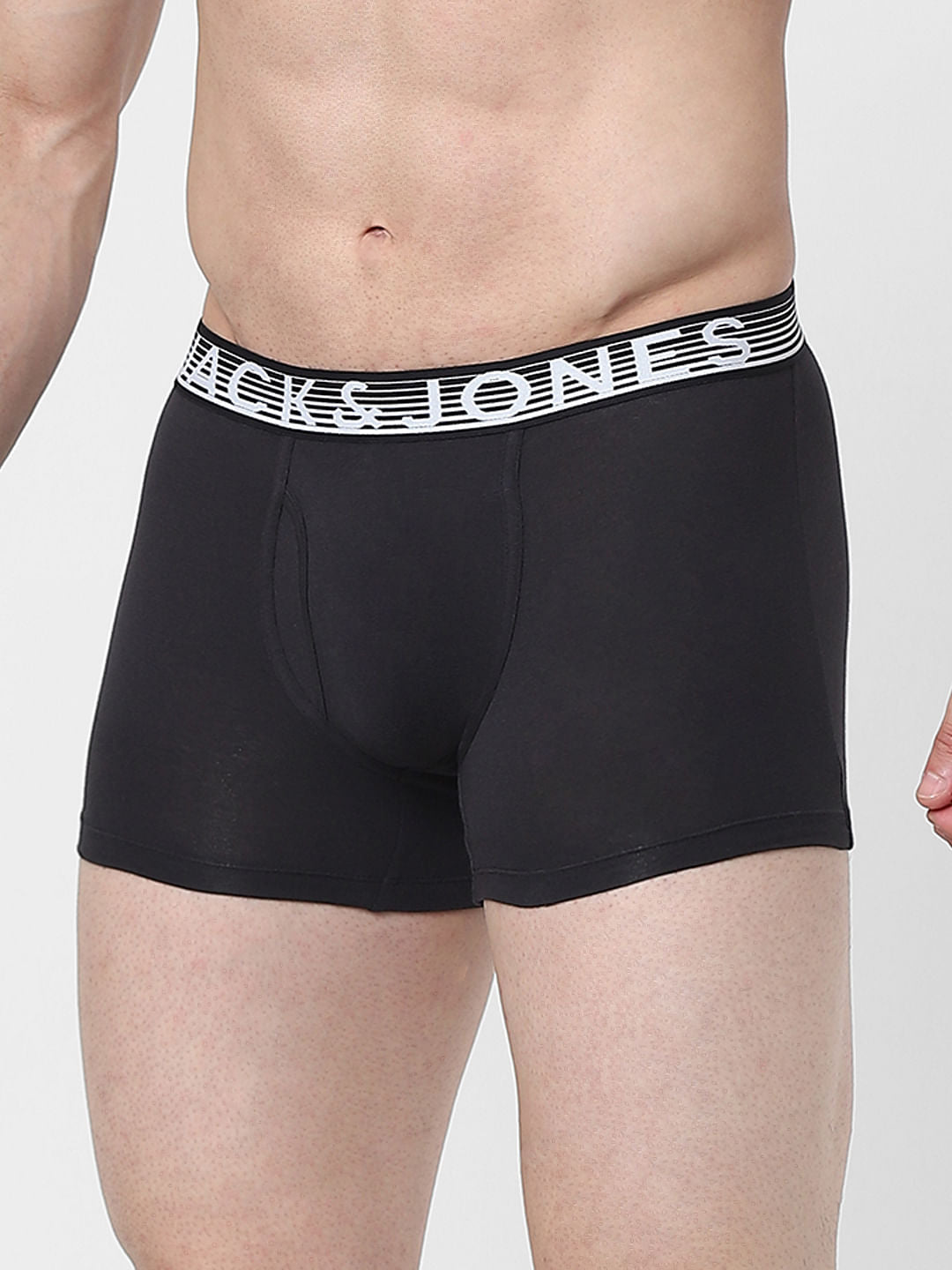 Black Logo Print Trunks