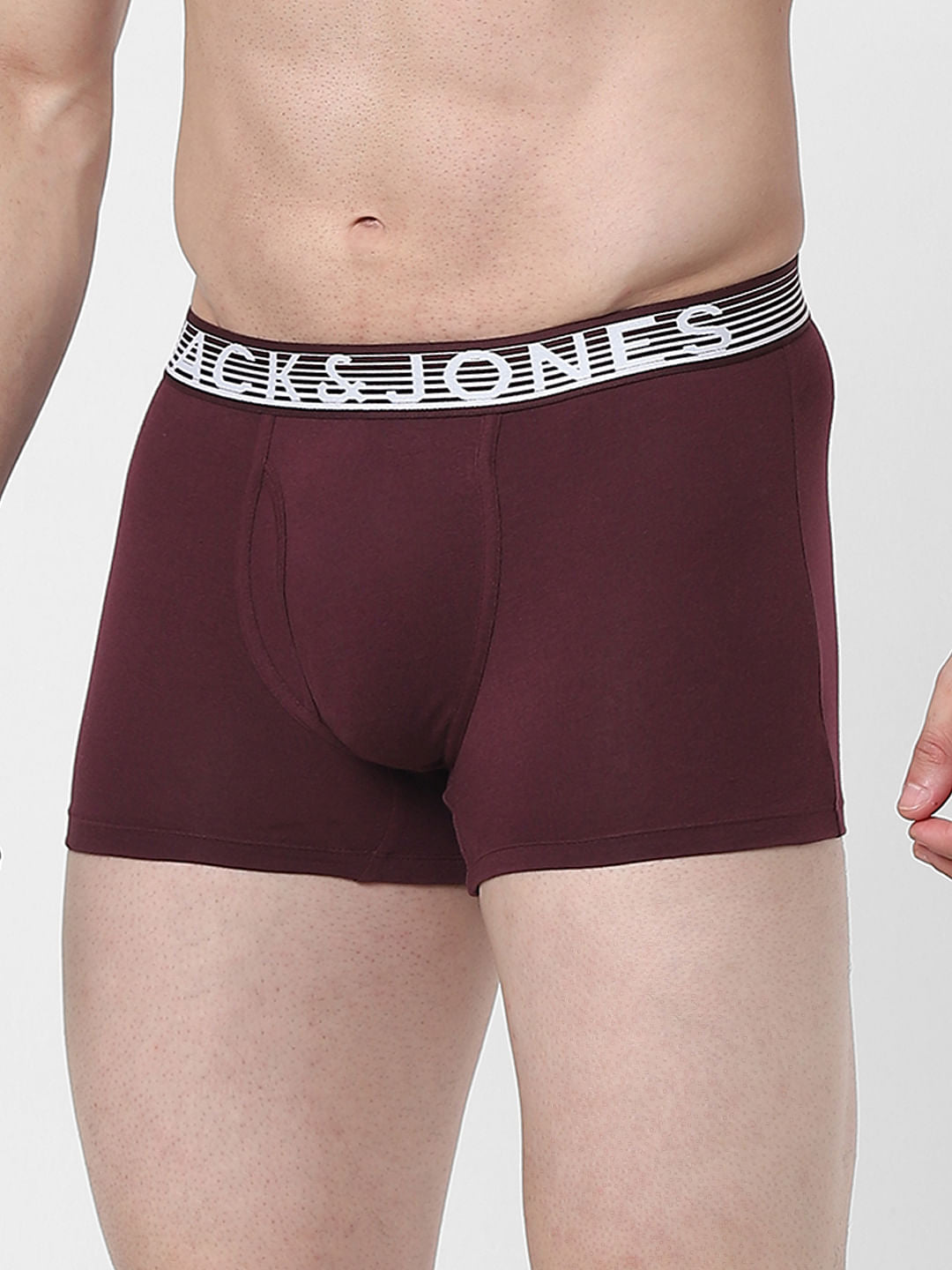 Maroon Logo Print Trunks