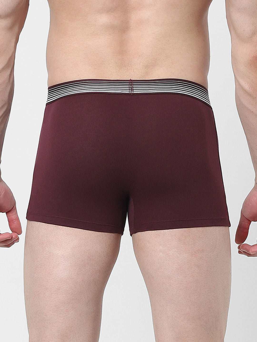 Maroon Logo Print Trunks