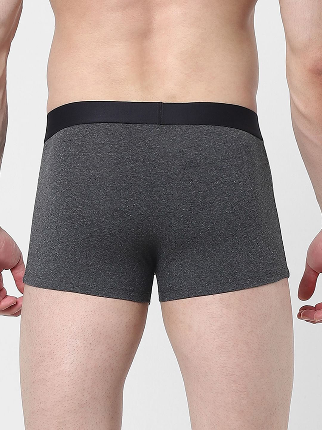 Black Logo Print Trunks