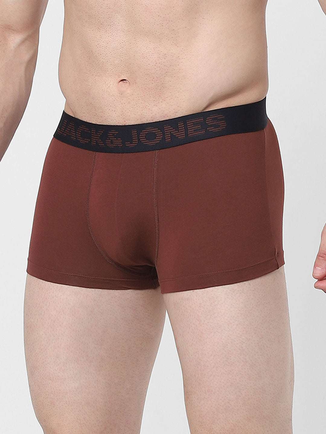 Brown Logo Print Trunks