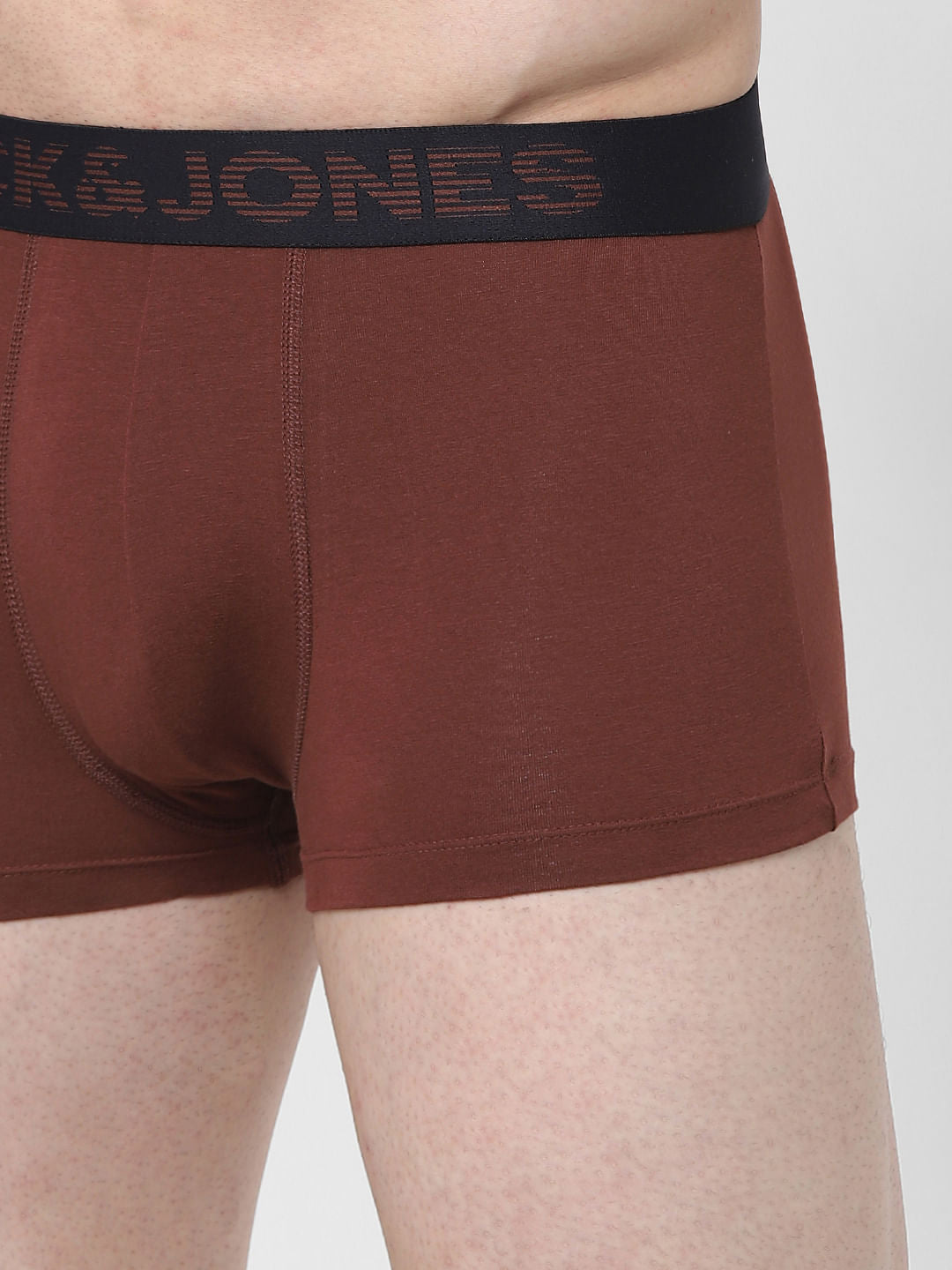 Brown Logo Print Trunks
