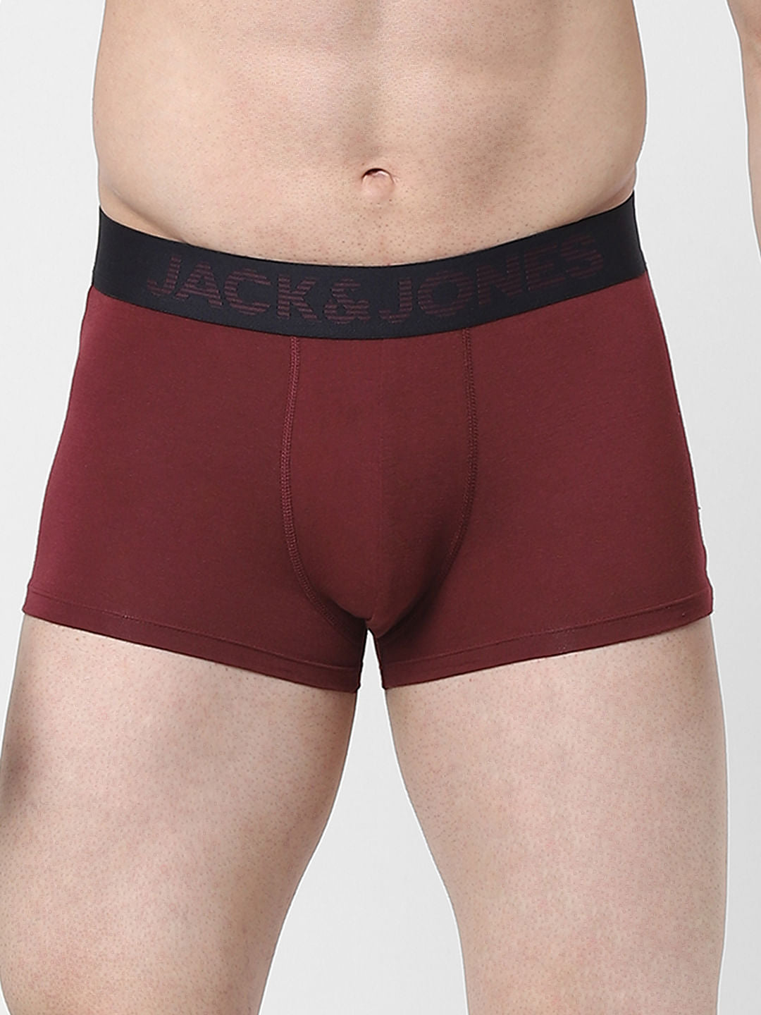 Maroon Logo Print Trunks