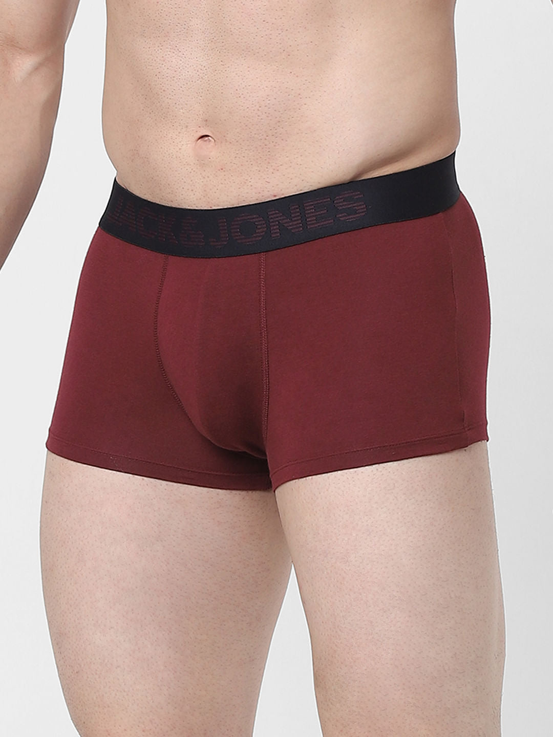 Maroon Logo Print Trunks
