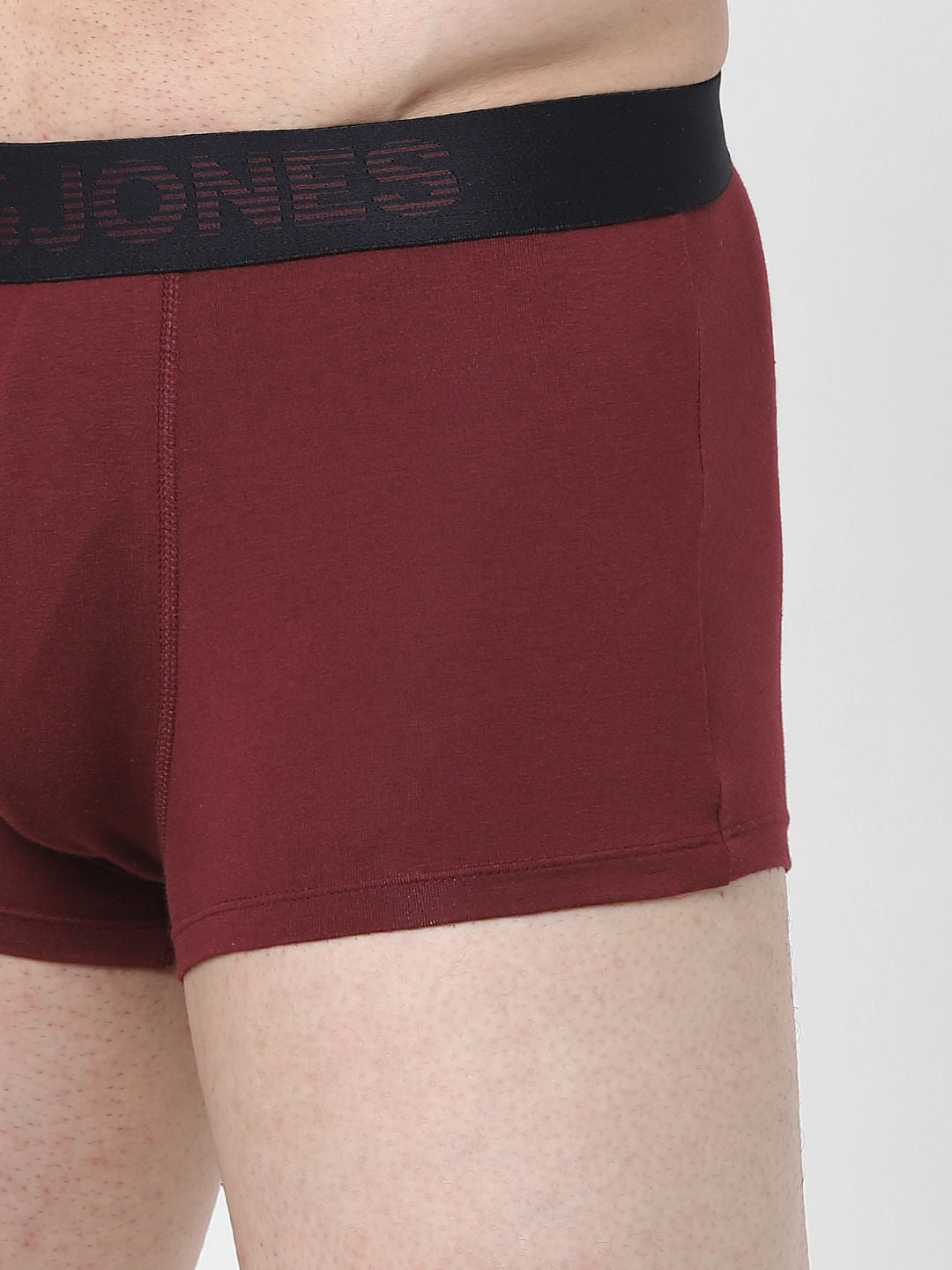 Maroon Logo Print Trunks