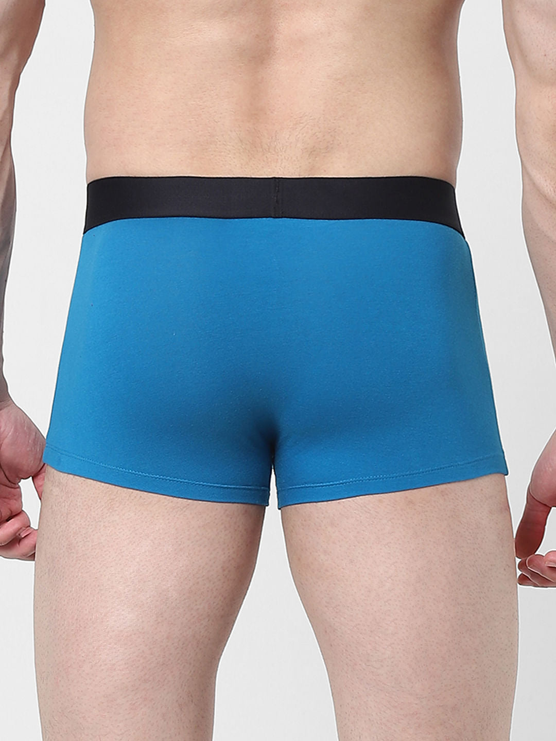 Blue Logo Print Trunks