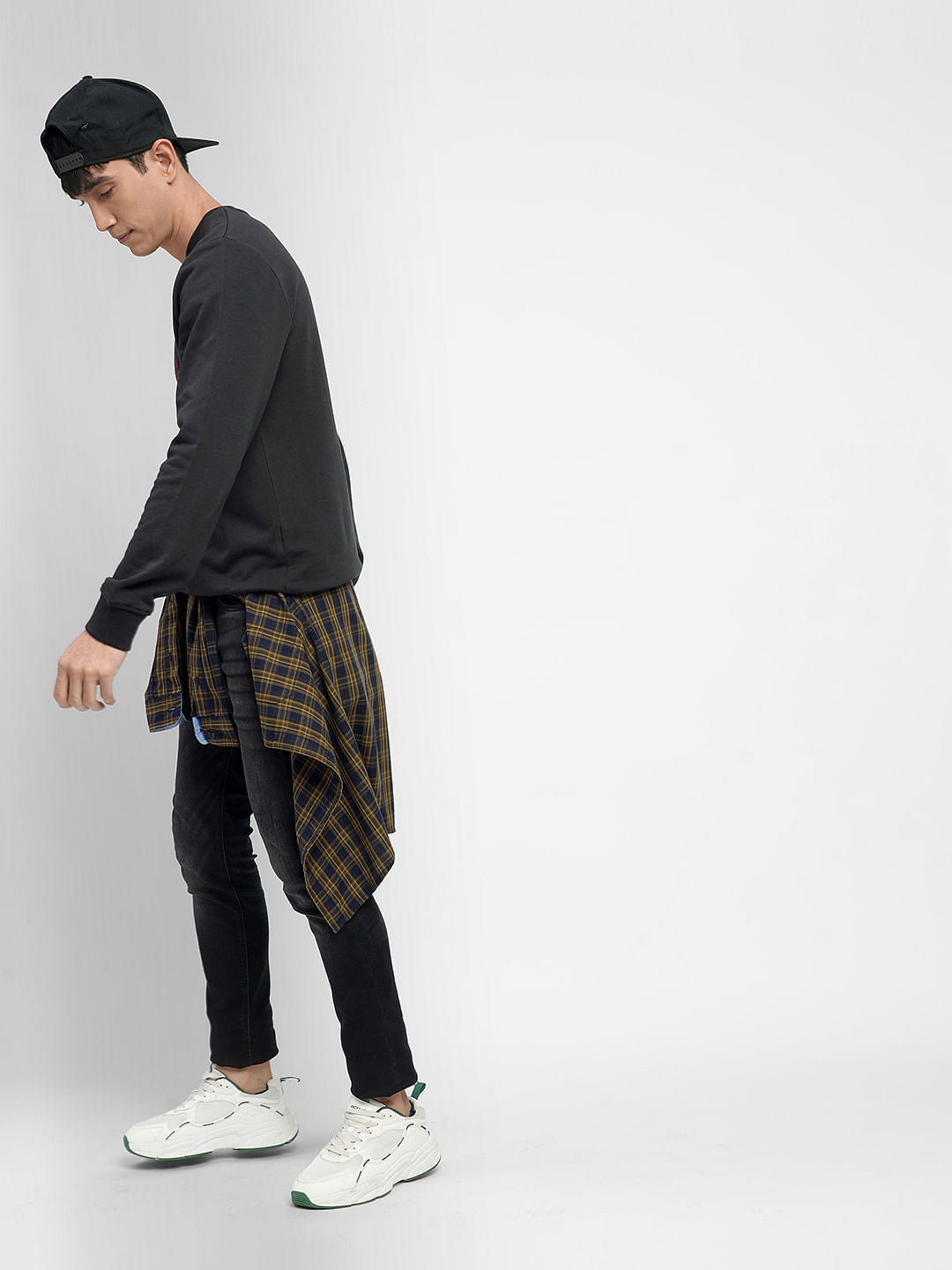 Black Logo Print Sweatshirt - S