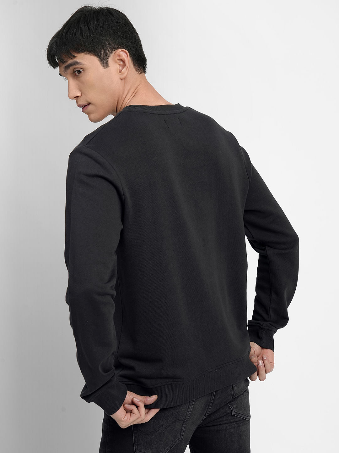 Black Logo Print Sweatshirt