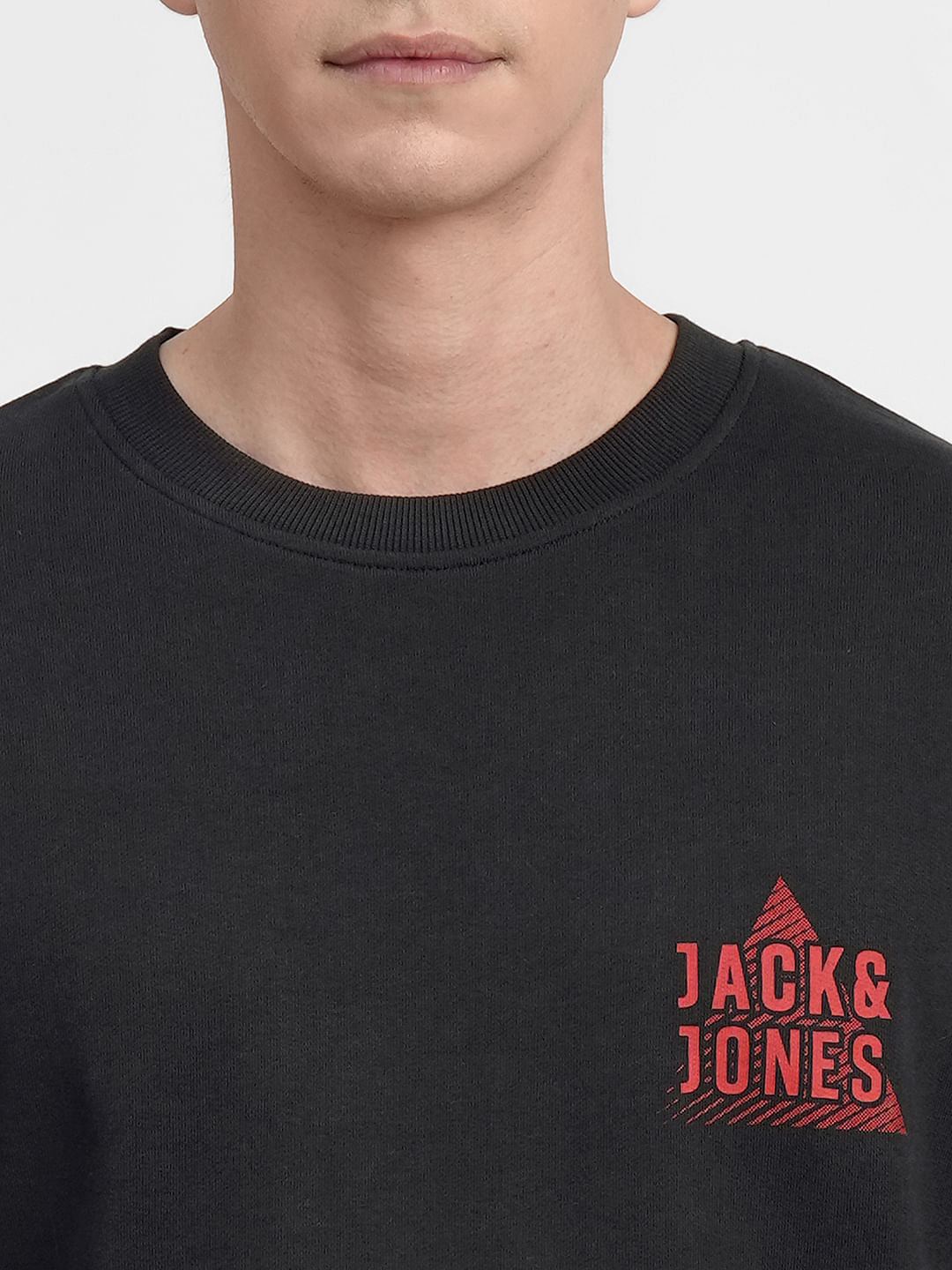 Black Logo Print Sweatshirt