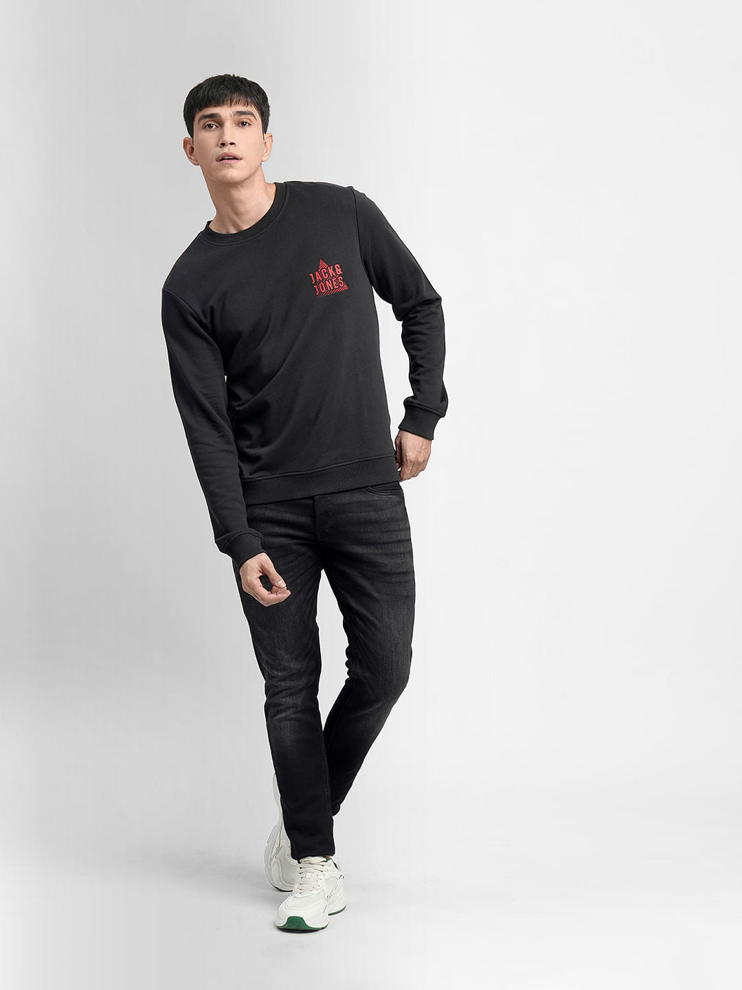 Black Logo Print Sweatshirt