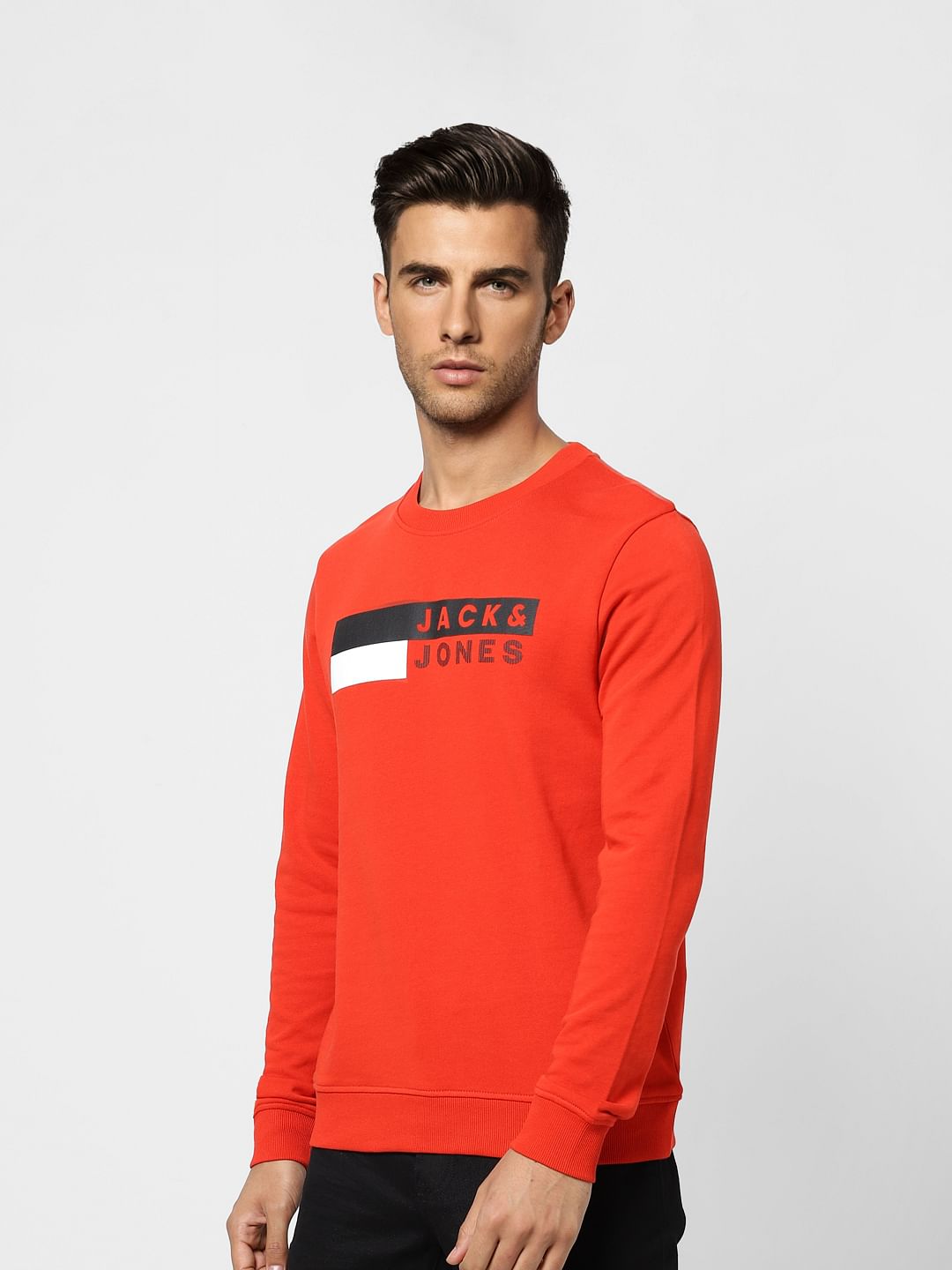 Red Logo Print Sweatshirt